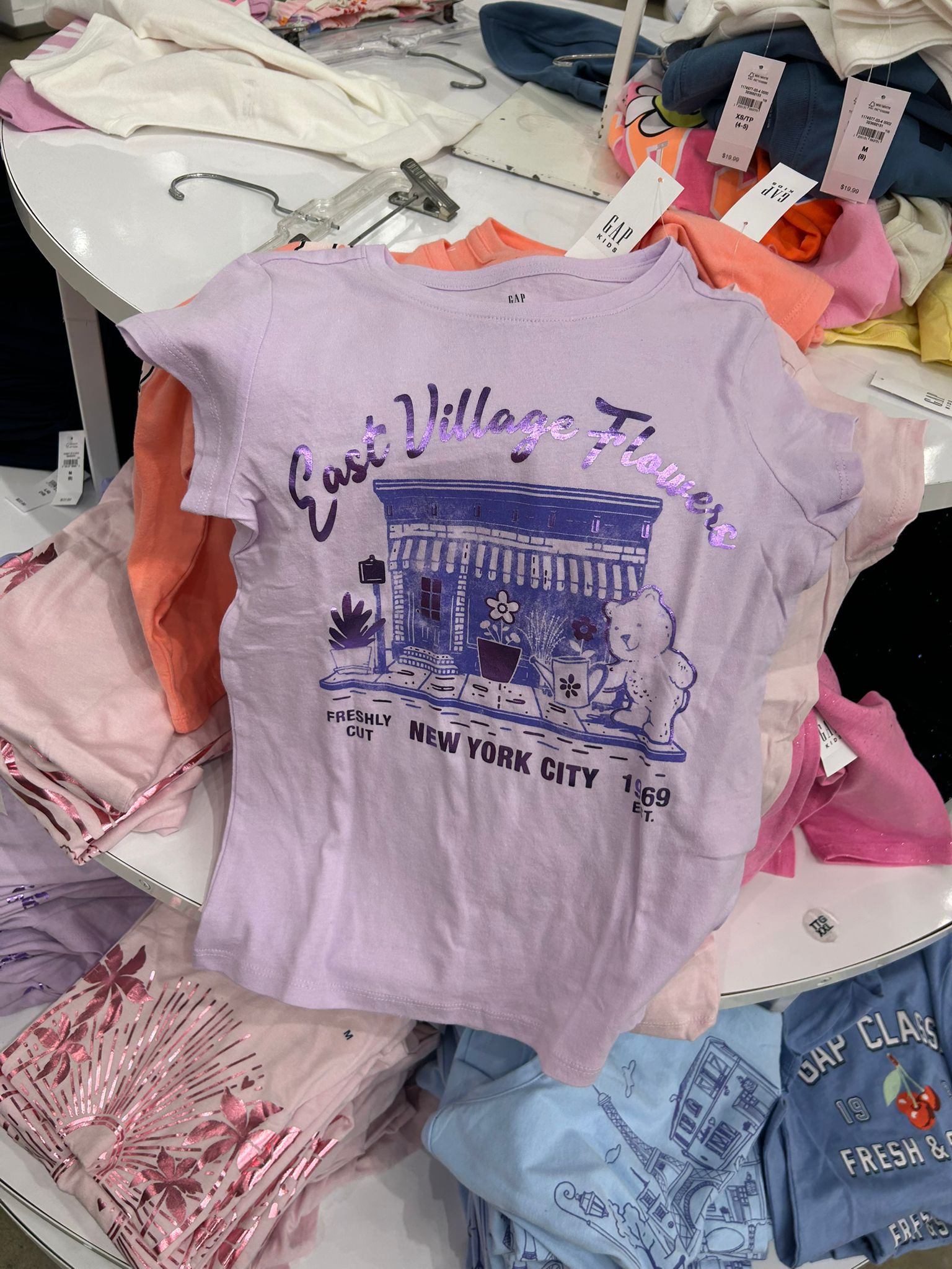 Gap Kids Graphic T-Shirt-Pale Lilac Purple