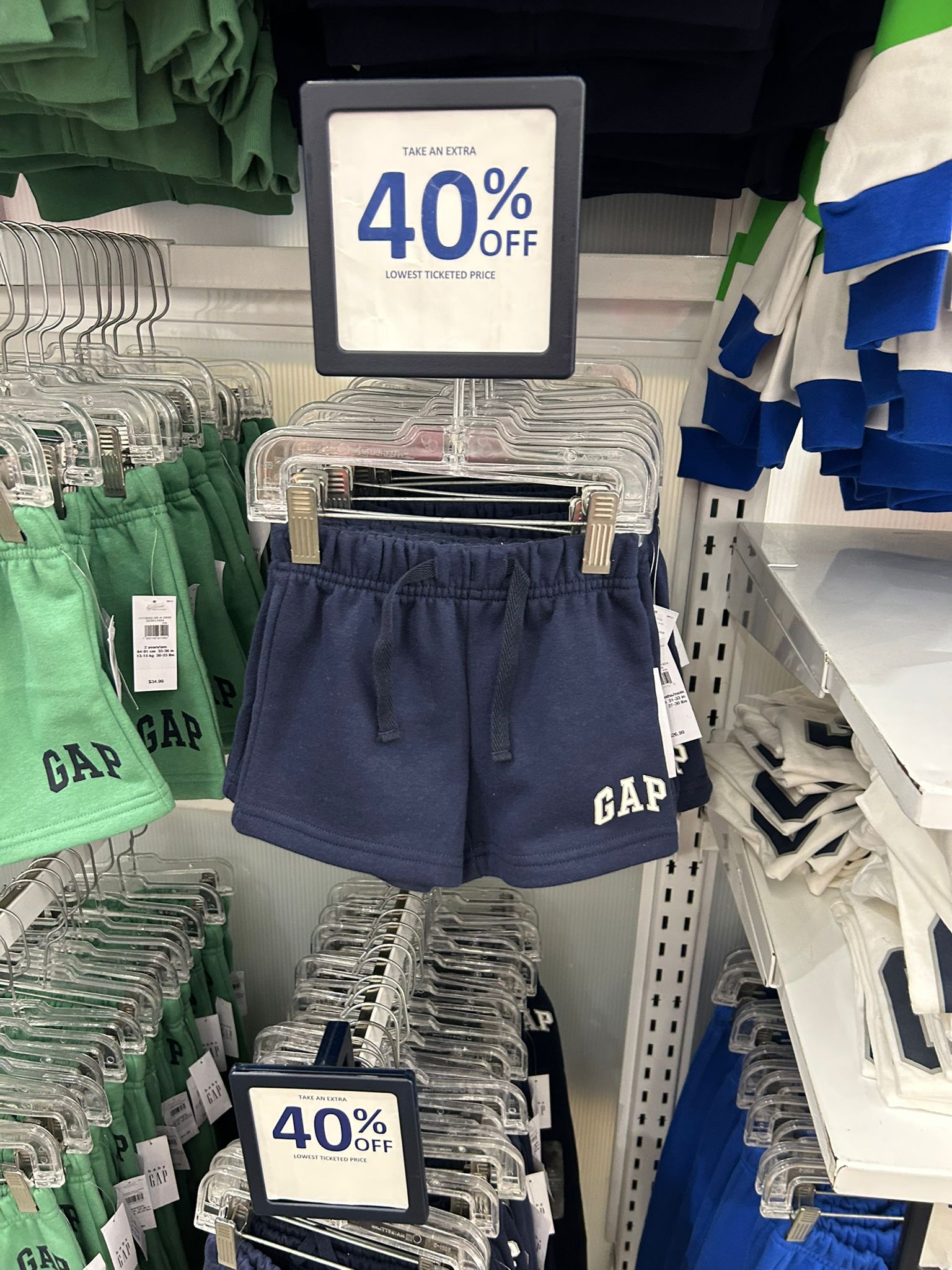 babyGap Relaxed Logo Pull-On Shorts-Navy