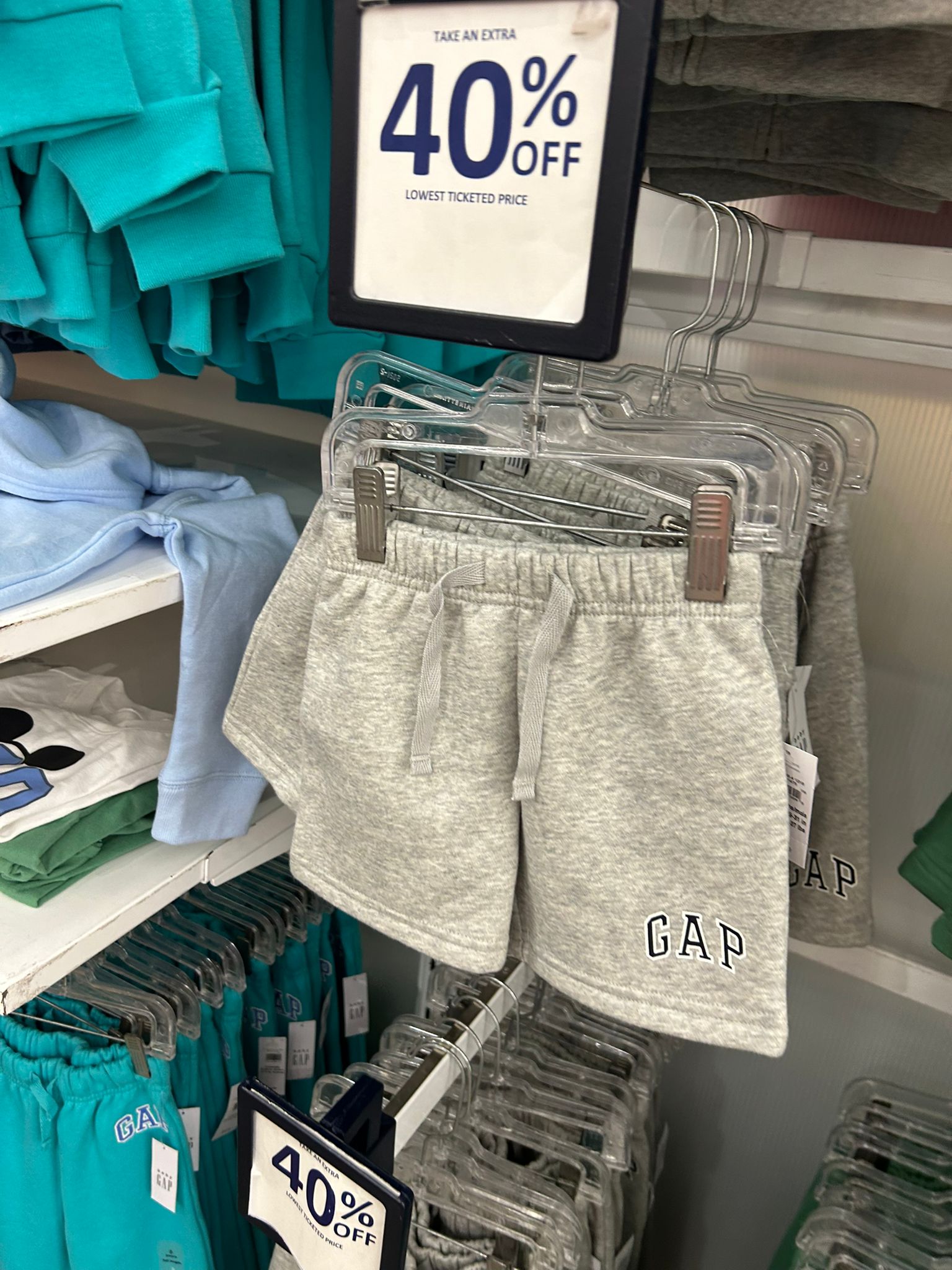 babyGap Relaxed Logo Pull-On Shorts-Grey