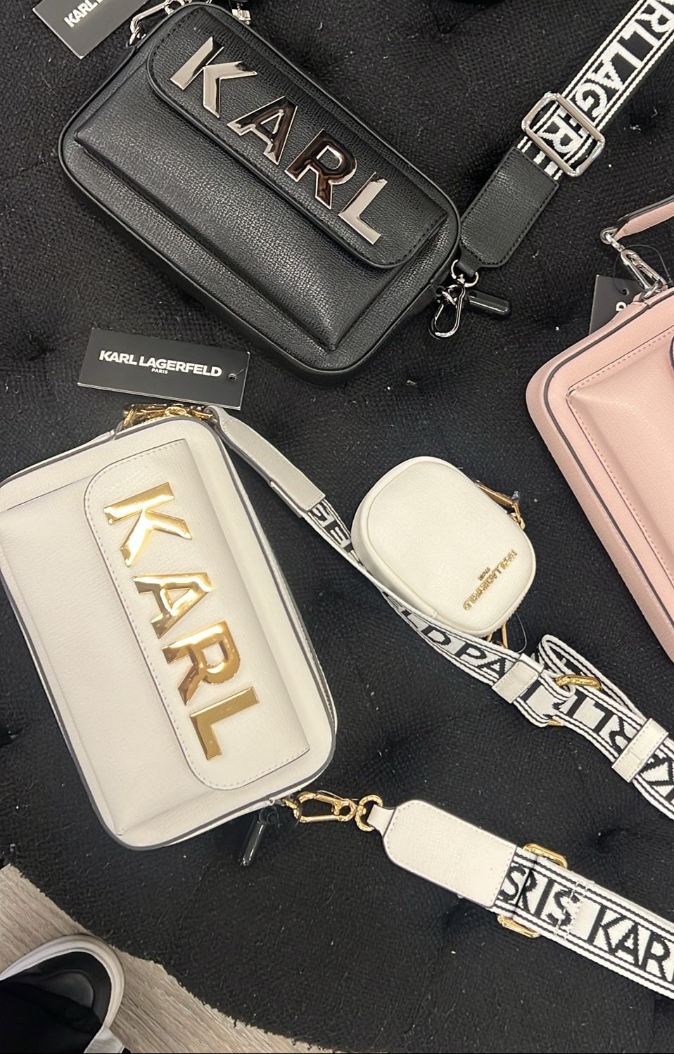 Karl Lagerfeld Paris Agyness Crossbody with Coin Purse - Pink
