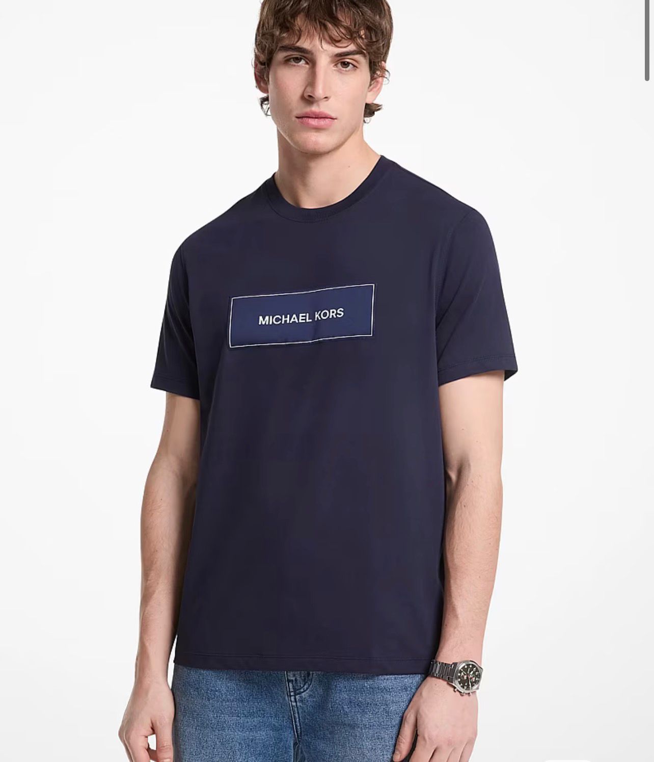 Michael Kors Men's Logo Cotton T-Shirt-Midnight