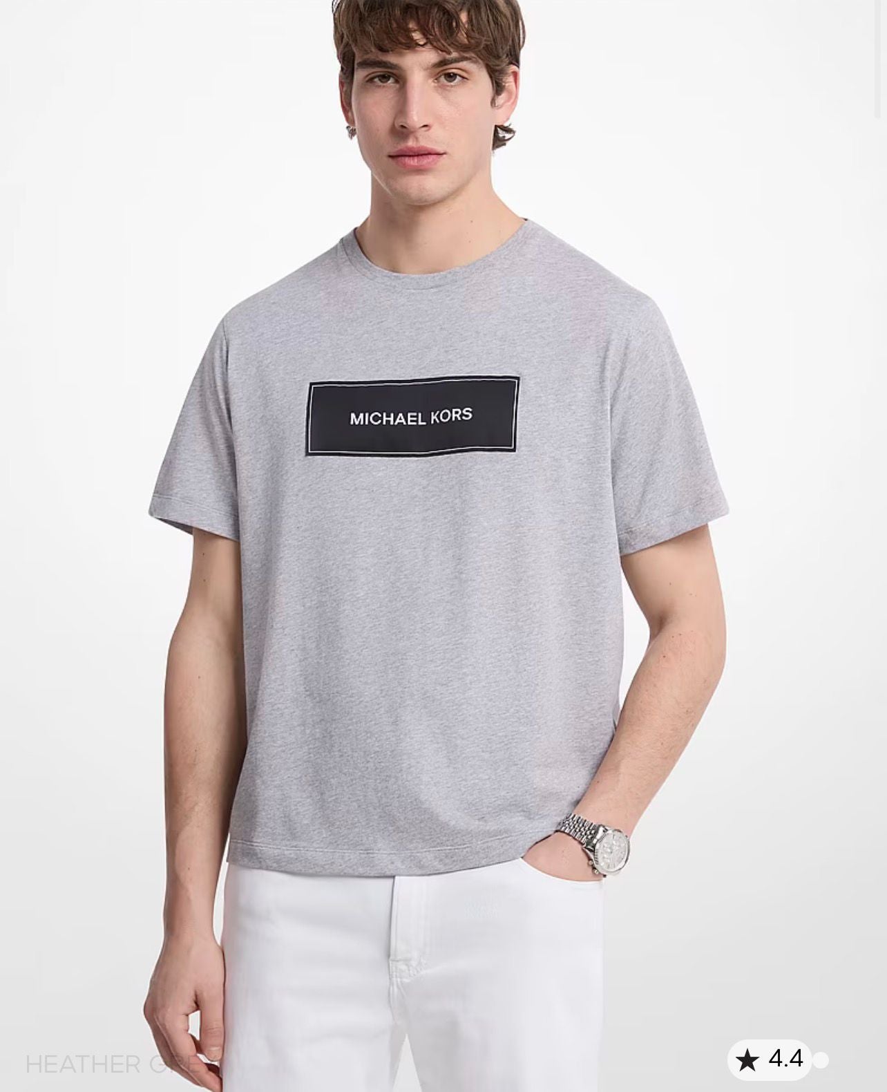 Michael Kors Men's Logo Cotton T-Shirt-Grey