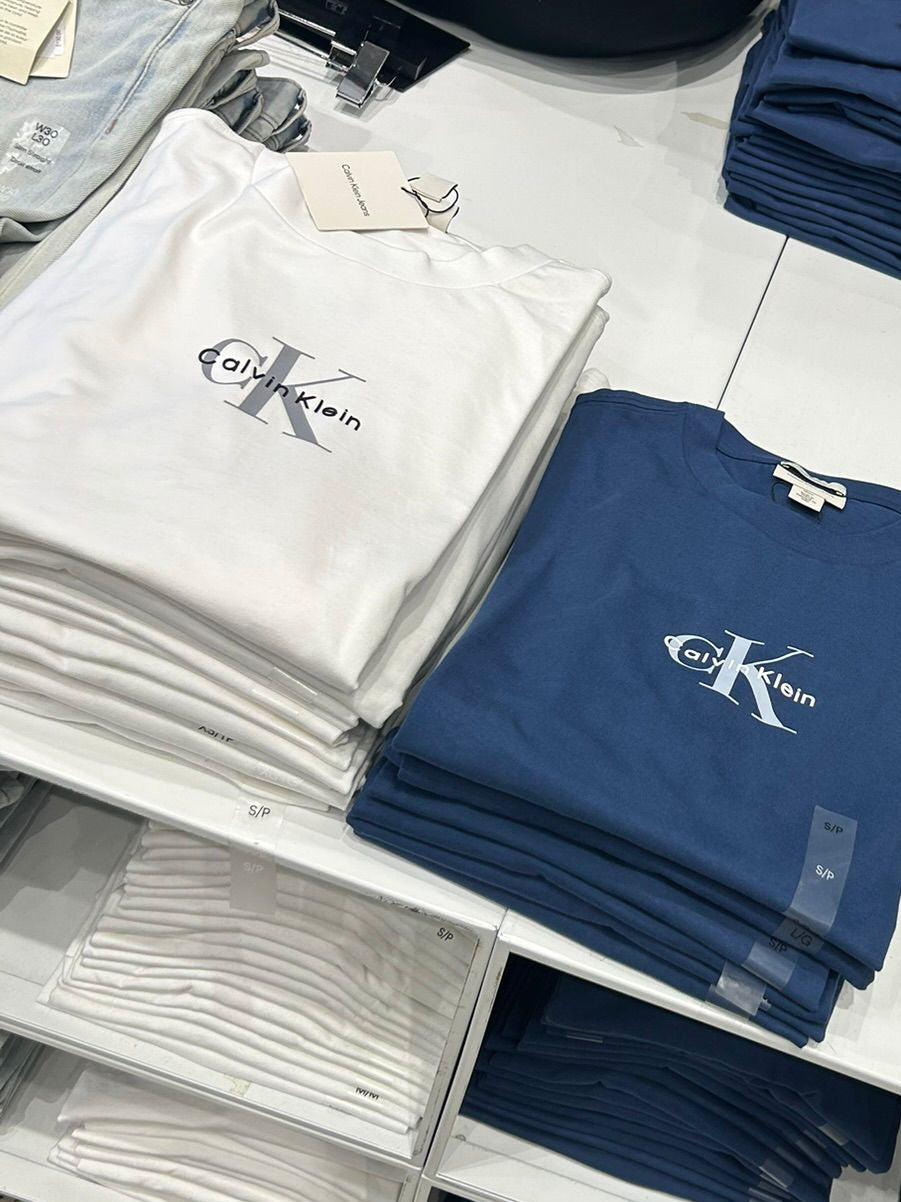 Calvin Klein Men's Jeans crew neck Tee-White