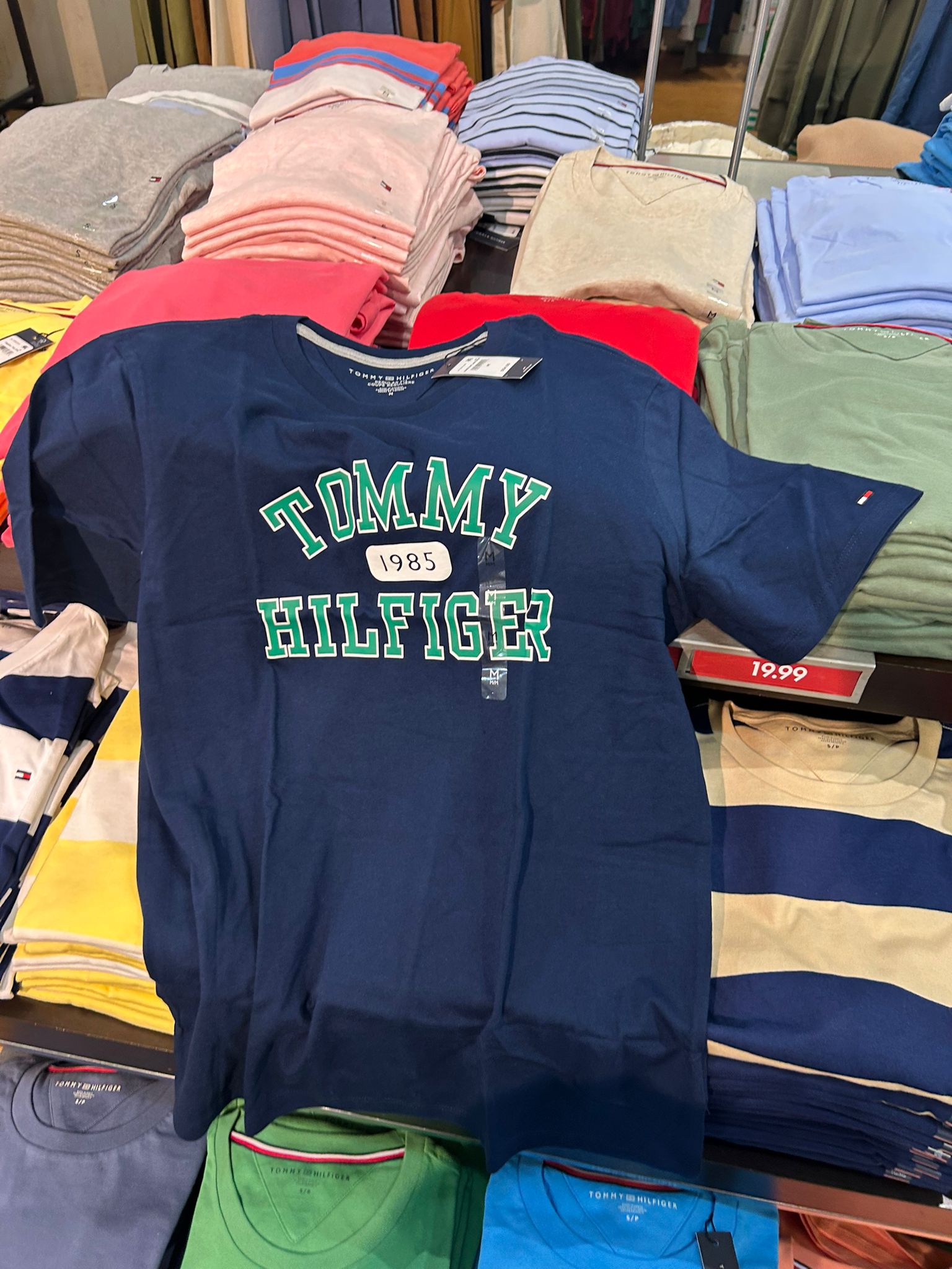 Tommy Men's Varsity Logo T-Shirt-Light Navy