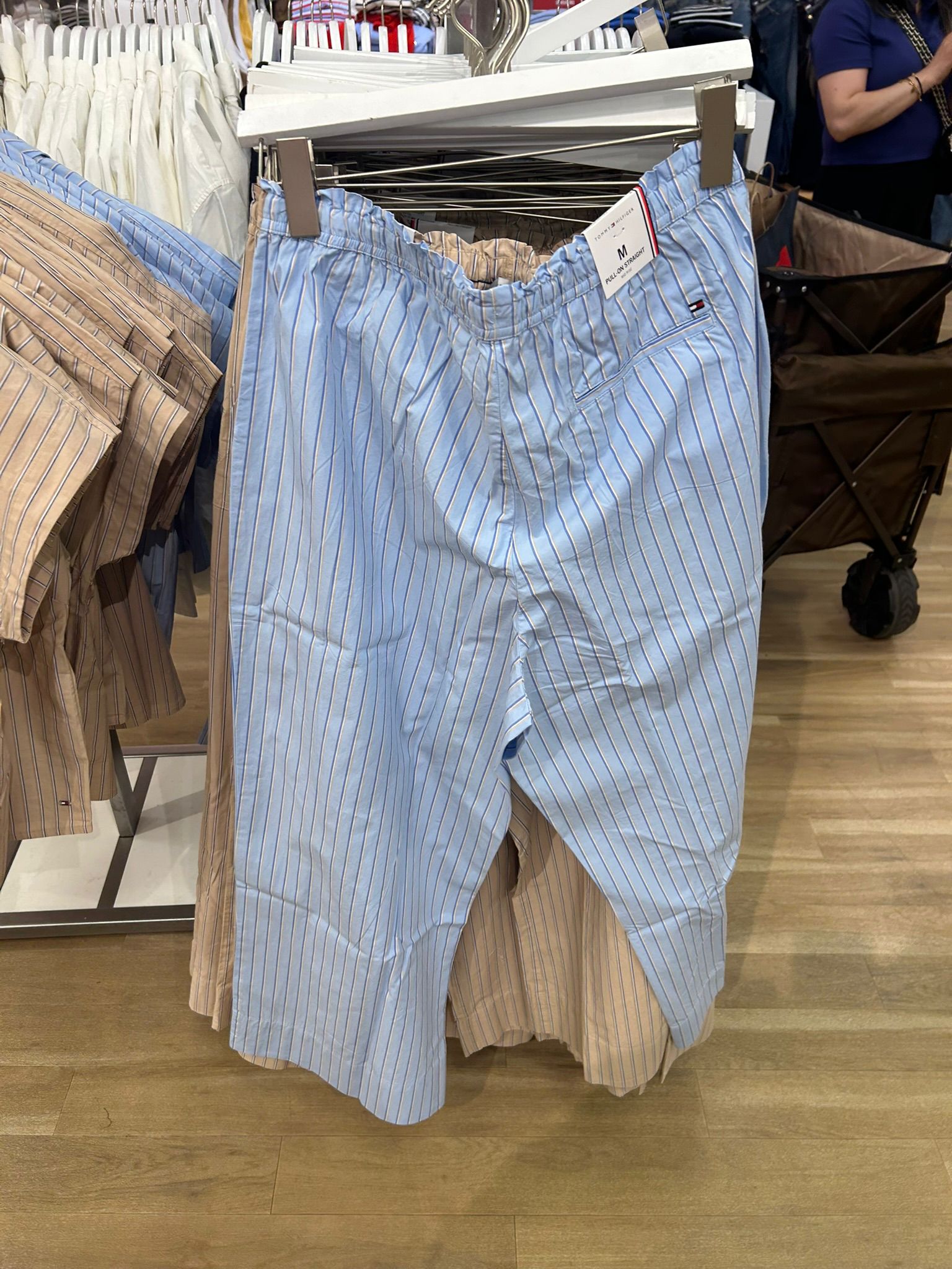Tommy Women's Lightweight Linen-Blend Pull-On Pant-Sky Blue