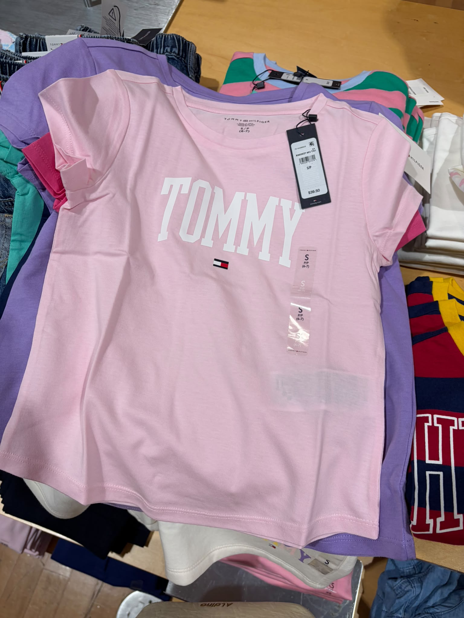 Girls' Tommy Logo T-Shirt-Ballerina