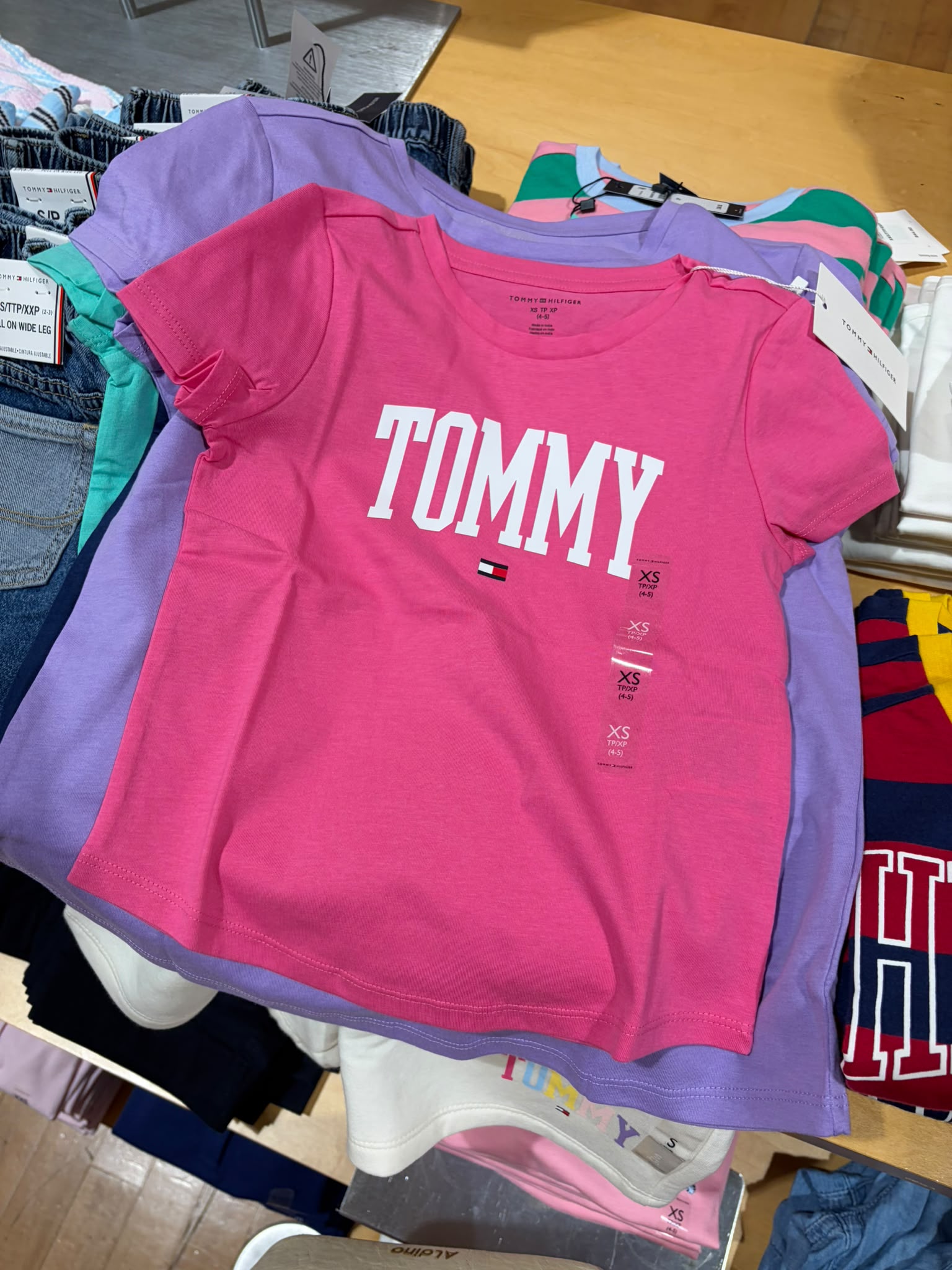 Girls' Tommy Logo T-Shirt-Radiant Pink