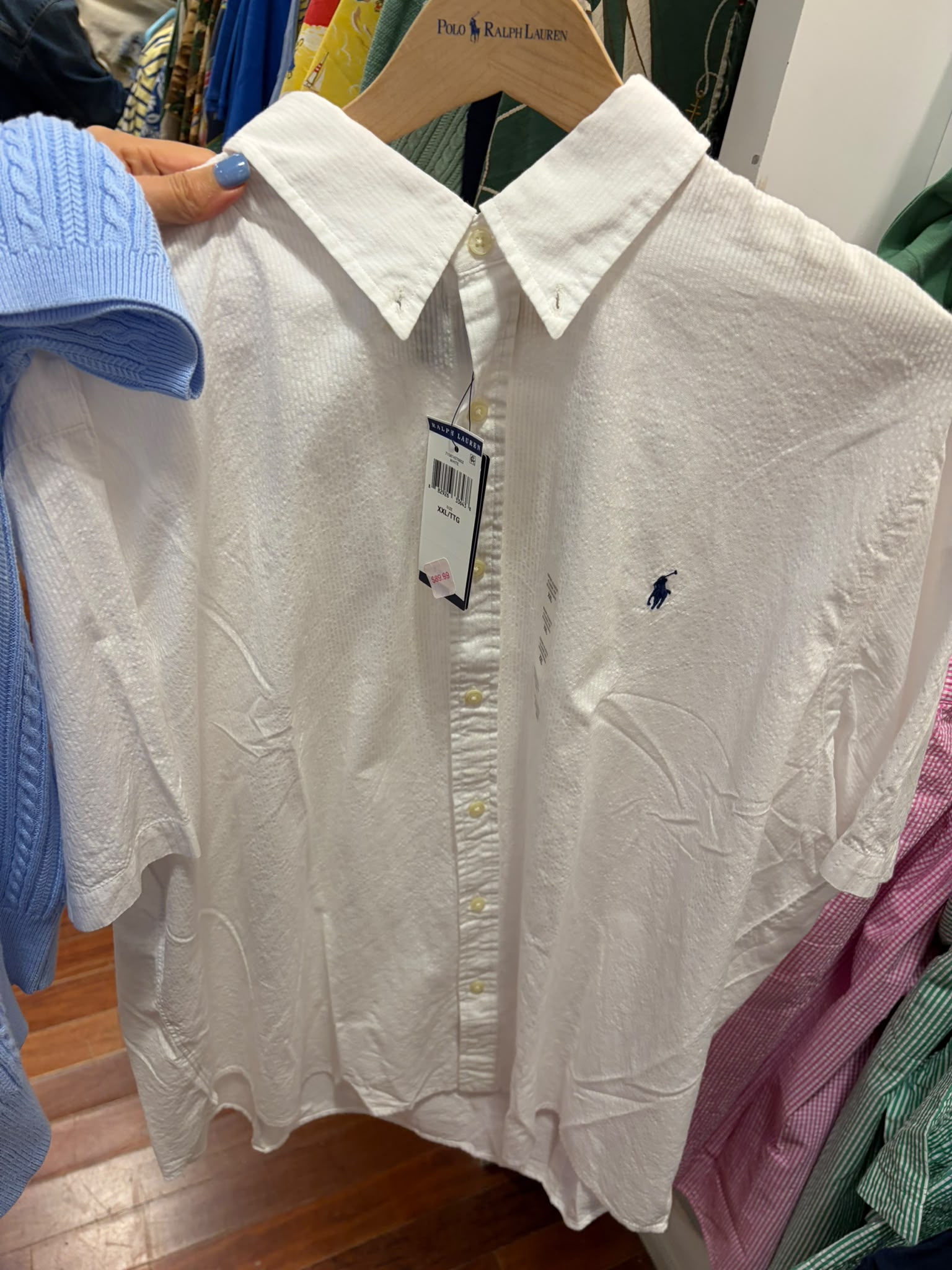 Polo Ralph Lauren CUSTOM FIT SEERSUCKER SHIRT-White