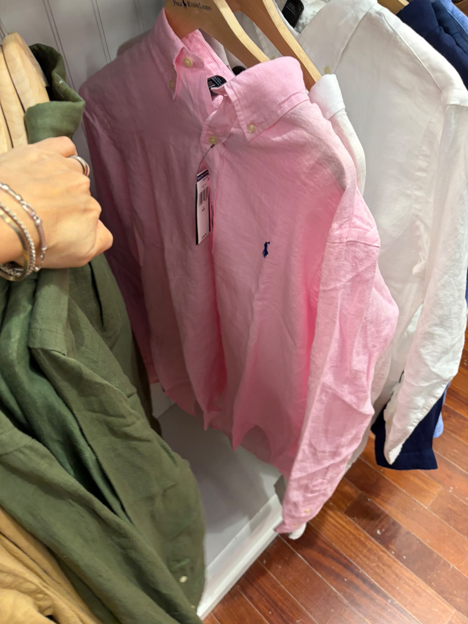 Ralph Lauren Men's Linen Shirt-Pink