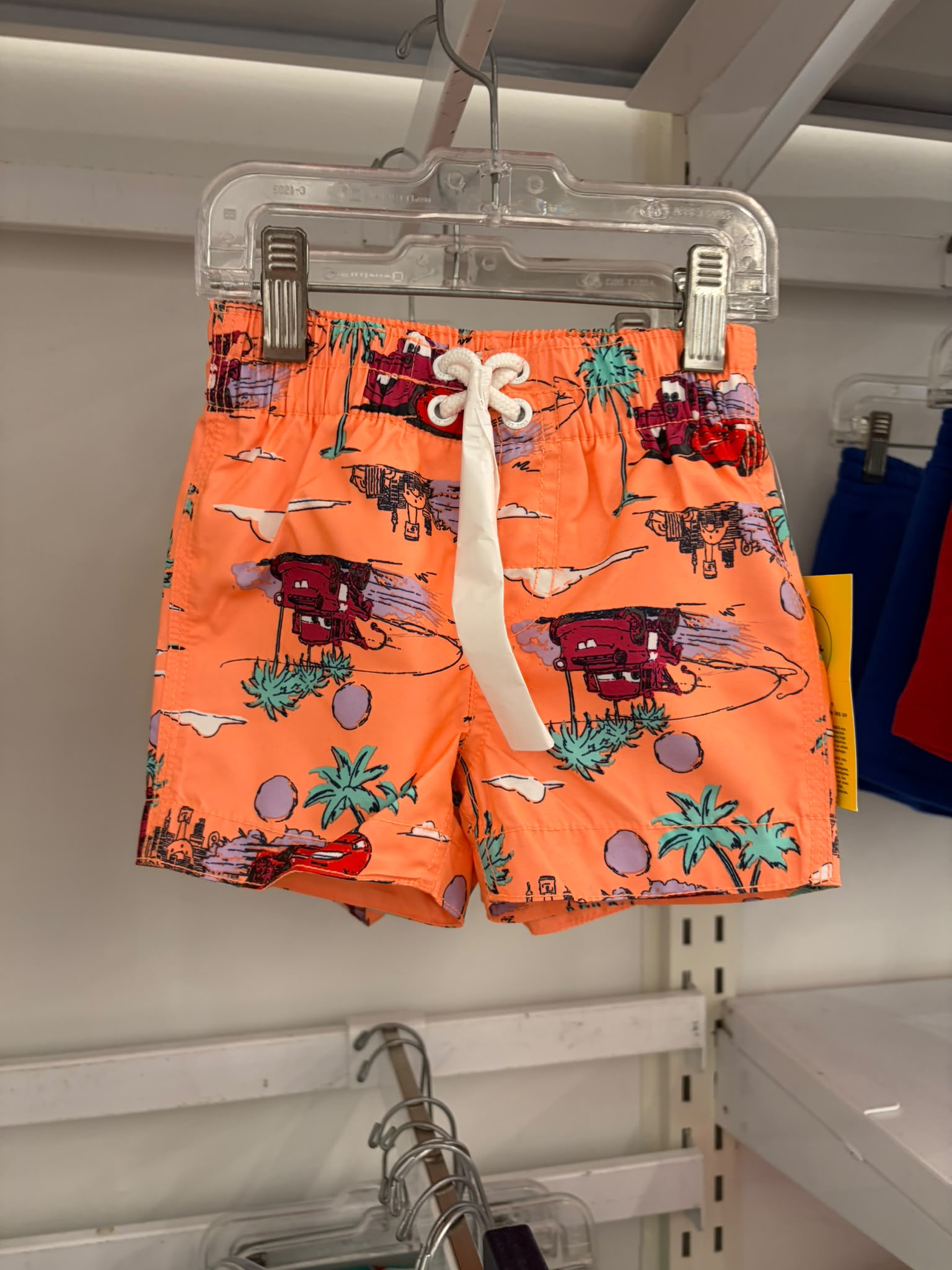 babyGap × Disney Swim Trunks-Orange Kiss Neon Cars