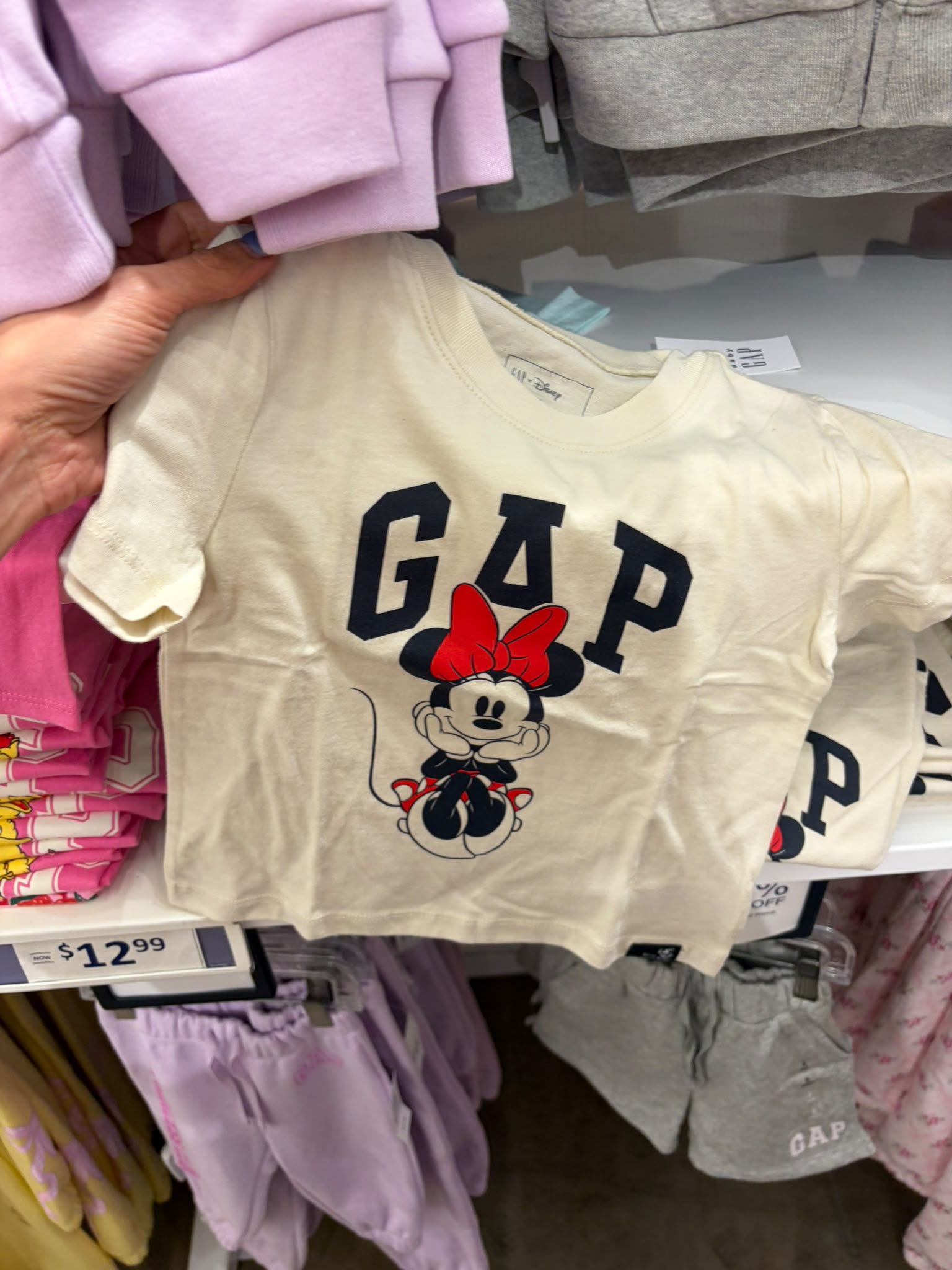 babyGap × Disney Minnie Mouse Logo T-Shirt-Chino Minnie