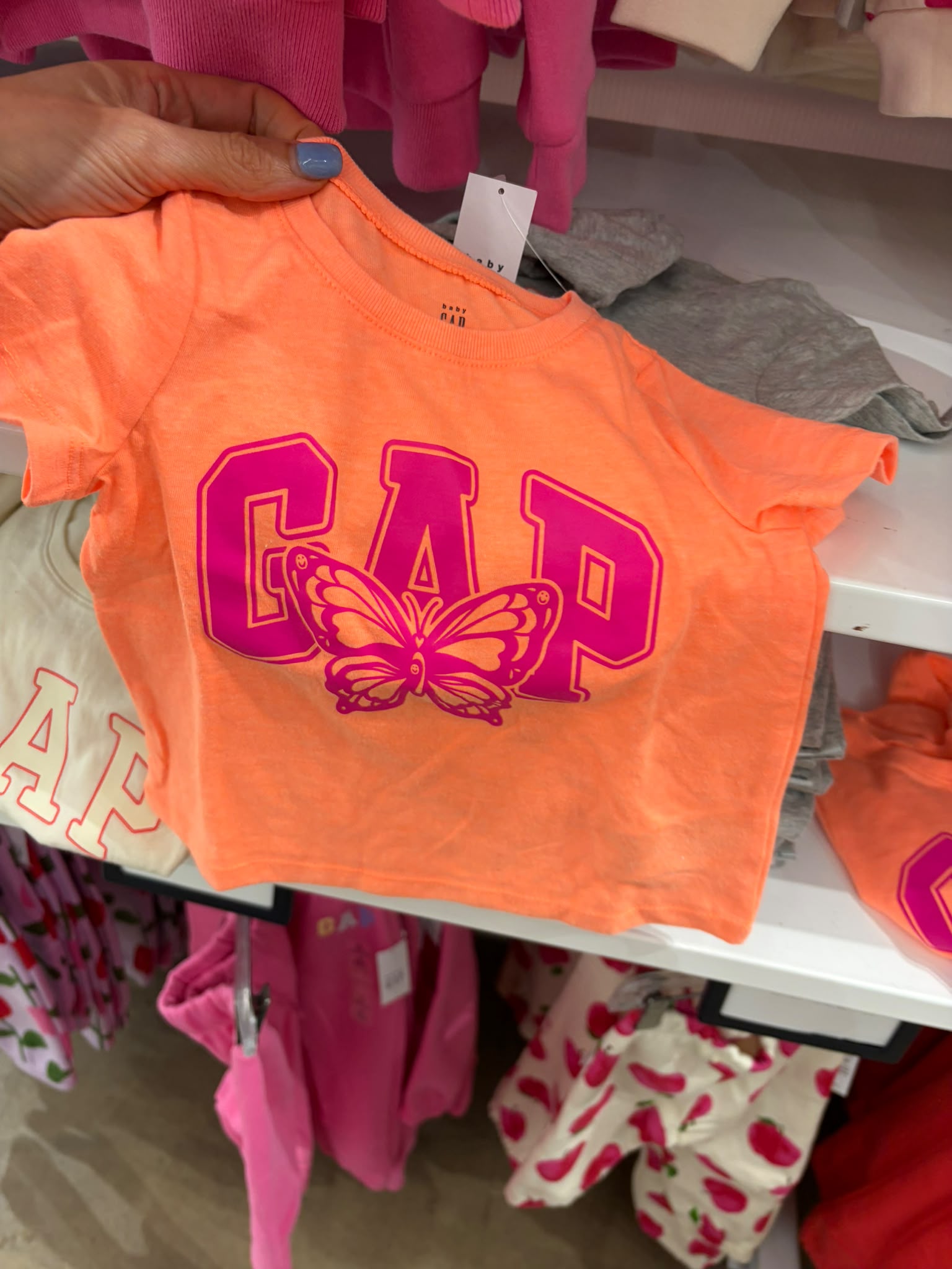babyGap Logo T-Shirt-Jos Orange Butterfly
