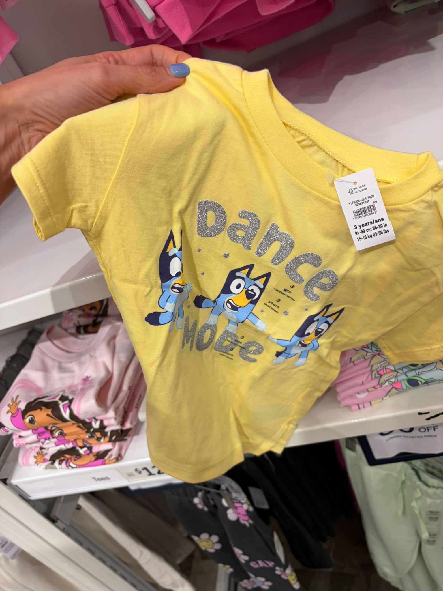 babyGap Graphic T-Shirt-Spring Yellow Bluey Dance