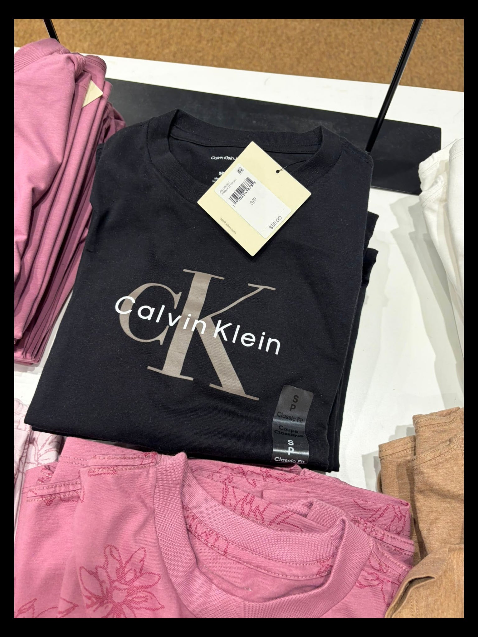 Calvin Klein Women's Monogram Logo T-Shirt- Black