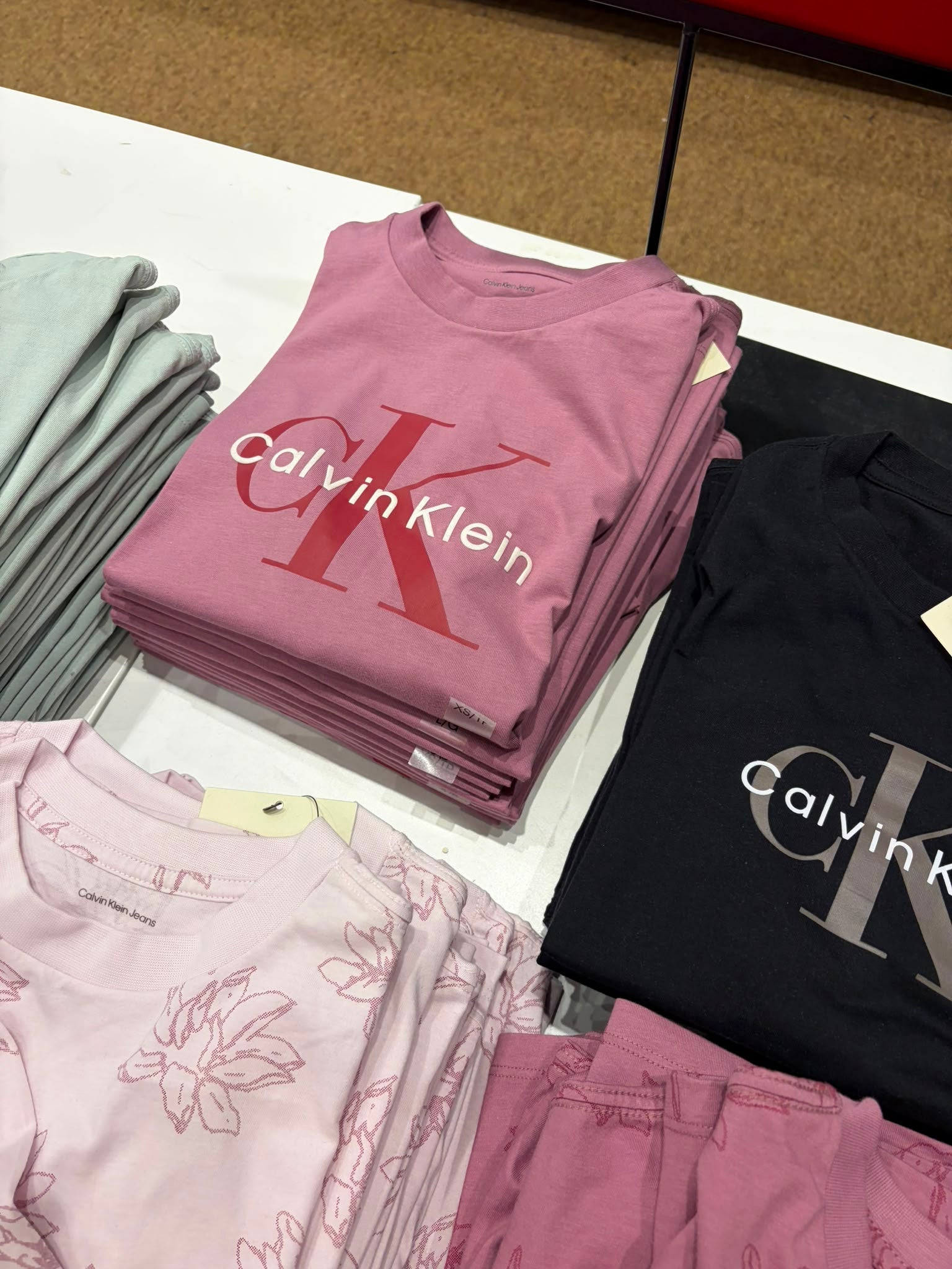 Calvin Klein Women's Monogram Logo T-Shirt- Pink