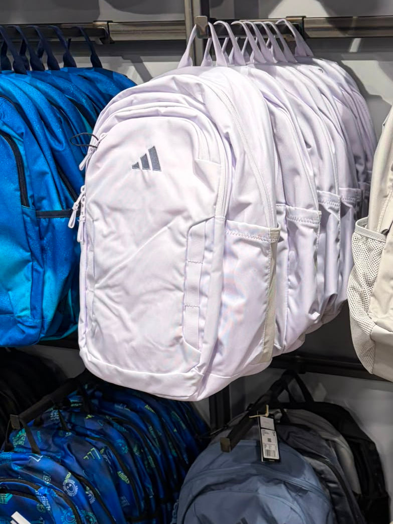 Unisex Adidas Amplifier School Backpack – White