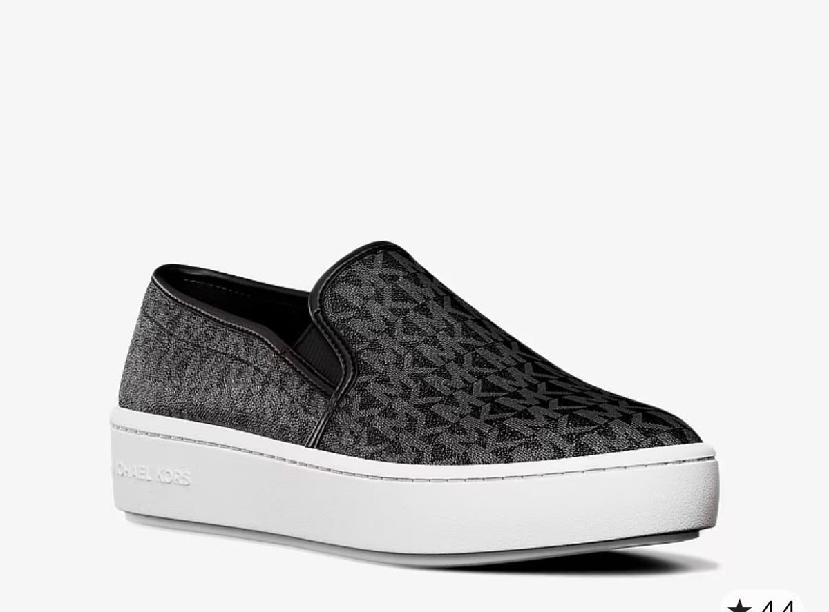 Michael Kors Outlet Teddi Signature Logo Slip-On Sneaker -Black