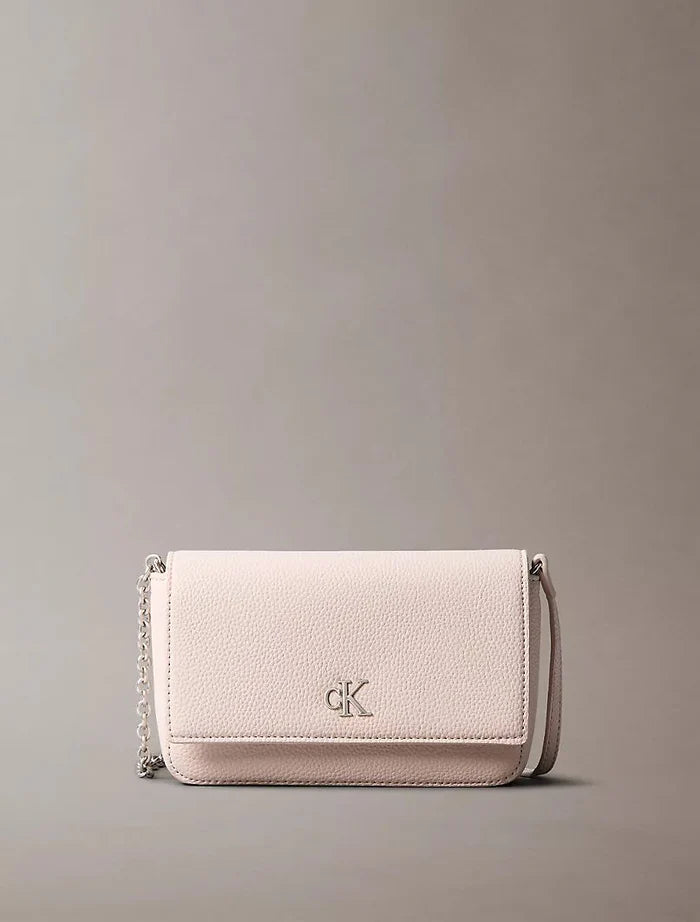 Calvin klein Womens' Archive Hardware Flap Crossbody Bag Hushed Pink