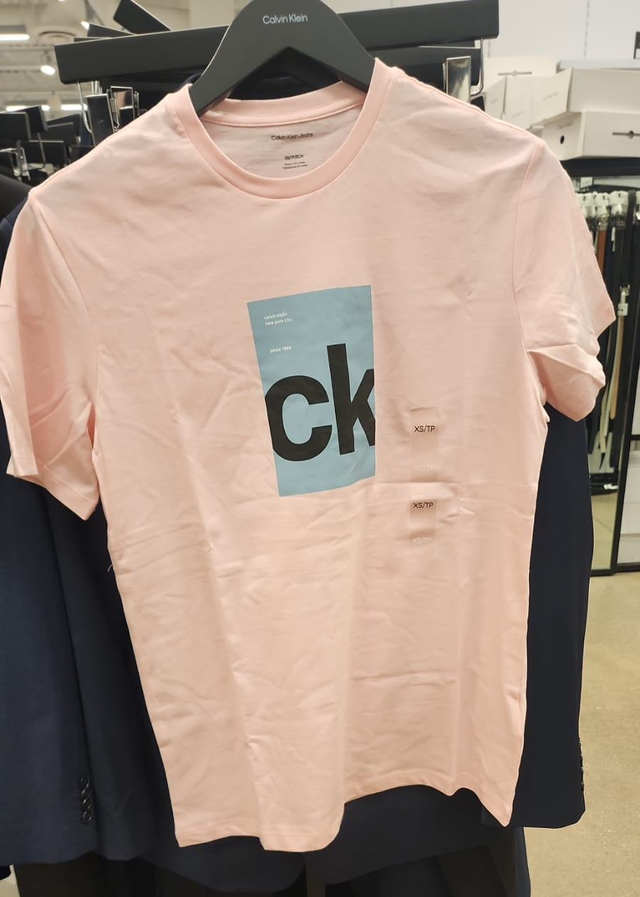 Calvin Klein MENS' Monogram Logo Center Box Graphic Classic T-Shirt