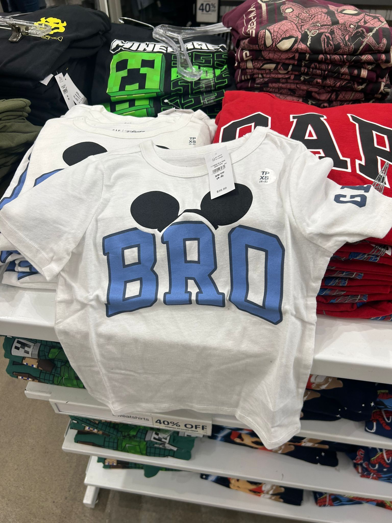 Gap Kids × Disney Big Bro Graphic T-Shirt-White