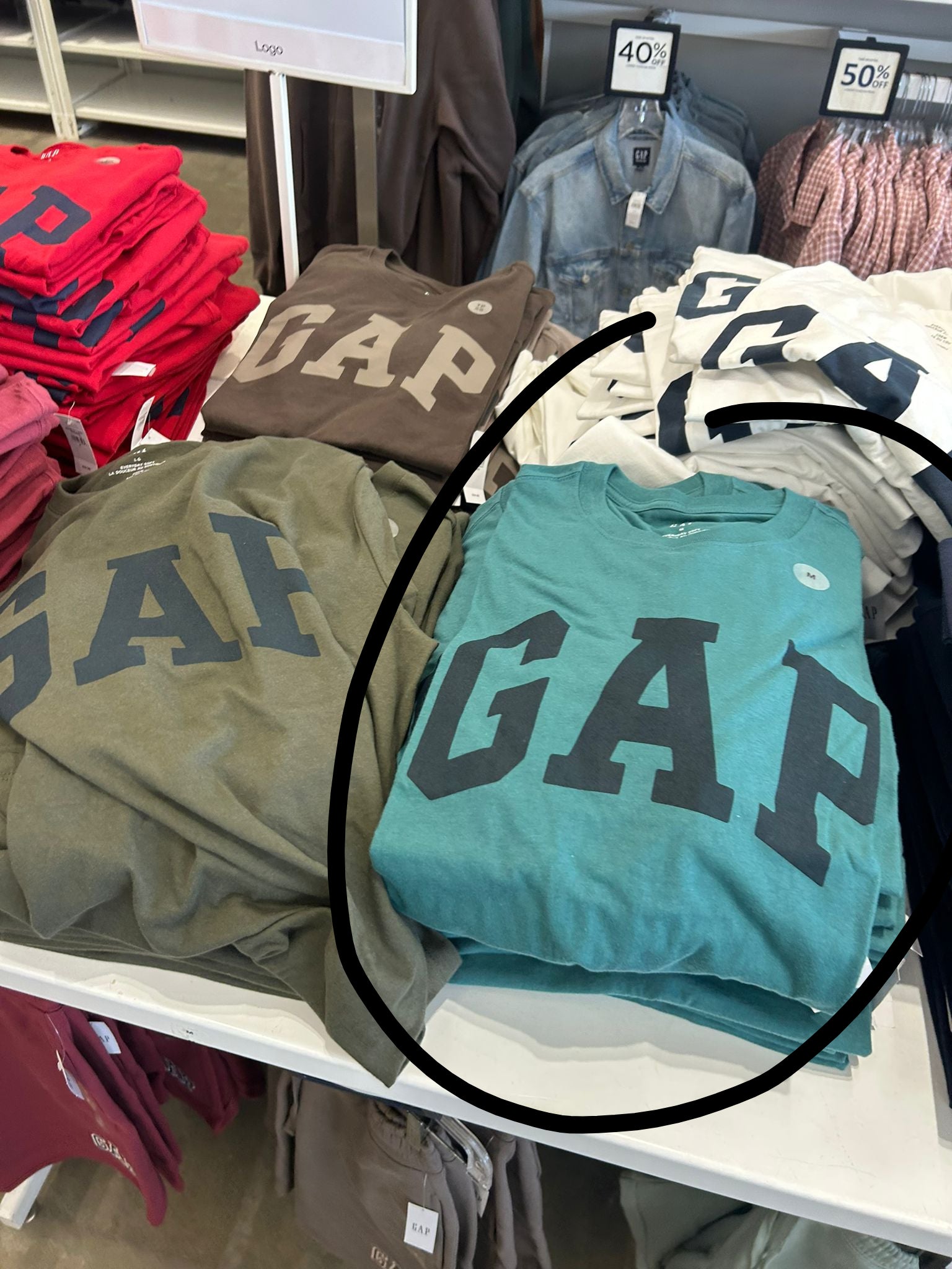 Everyday Soft Gap Logo T-Shirt-Balsam Green