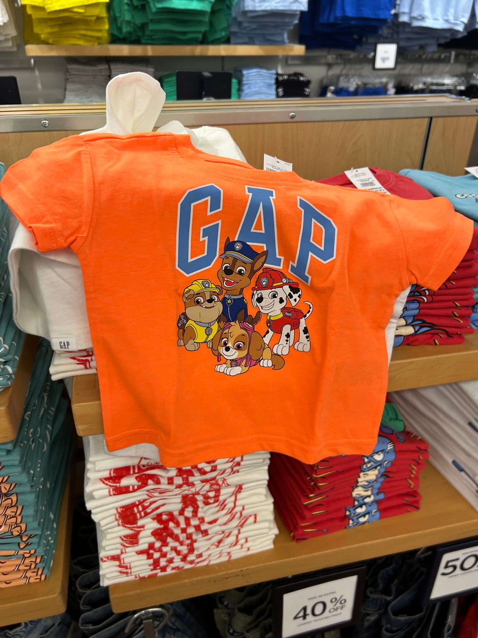babyGap Paw Patrol Logo T-Shirt-Neon Orange Bolt