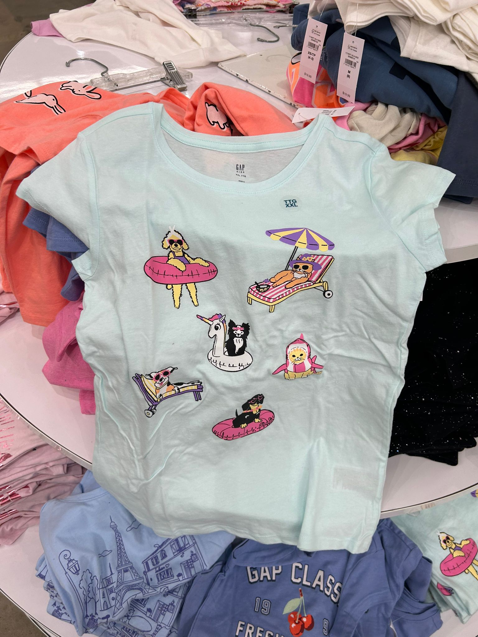 Gap Kids Graphic T-Shirt-Salt Air Blue