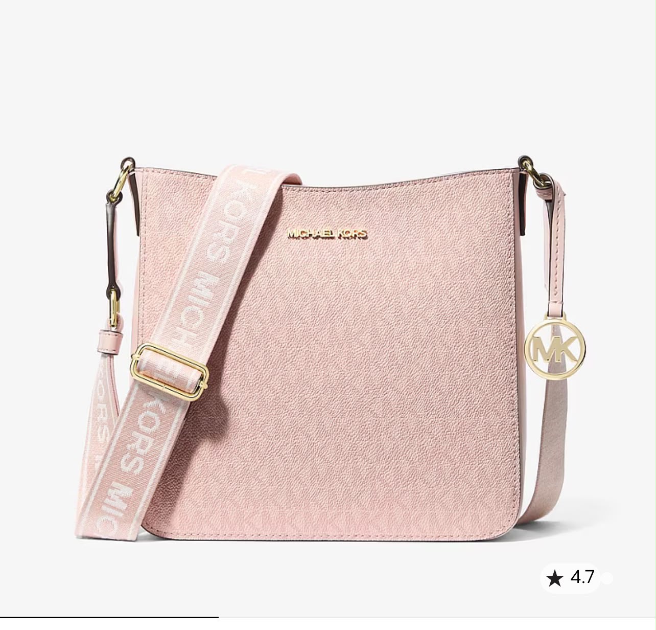 Michael Kors Women's  Jet Set Small Signature Logo Crossbody Bag-POWDER BLUSH