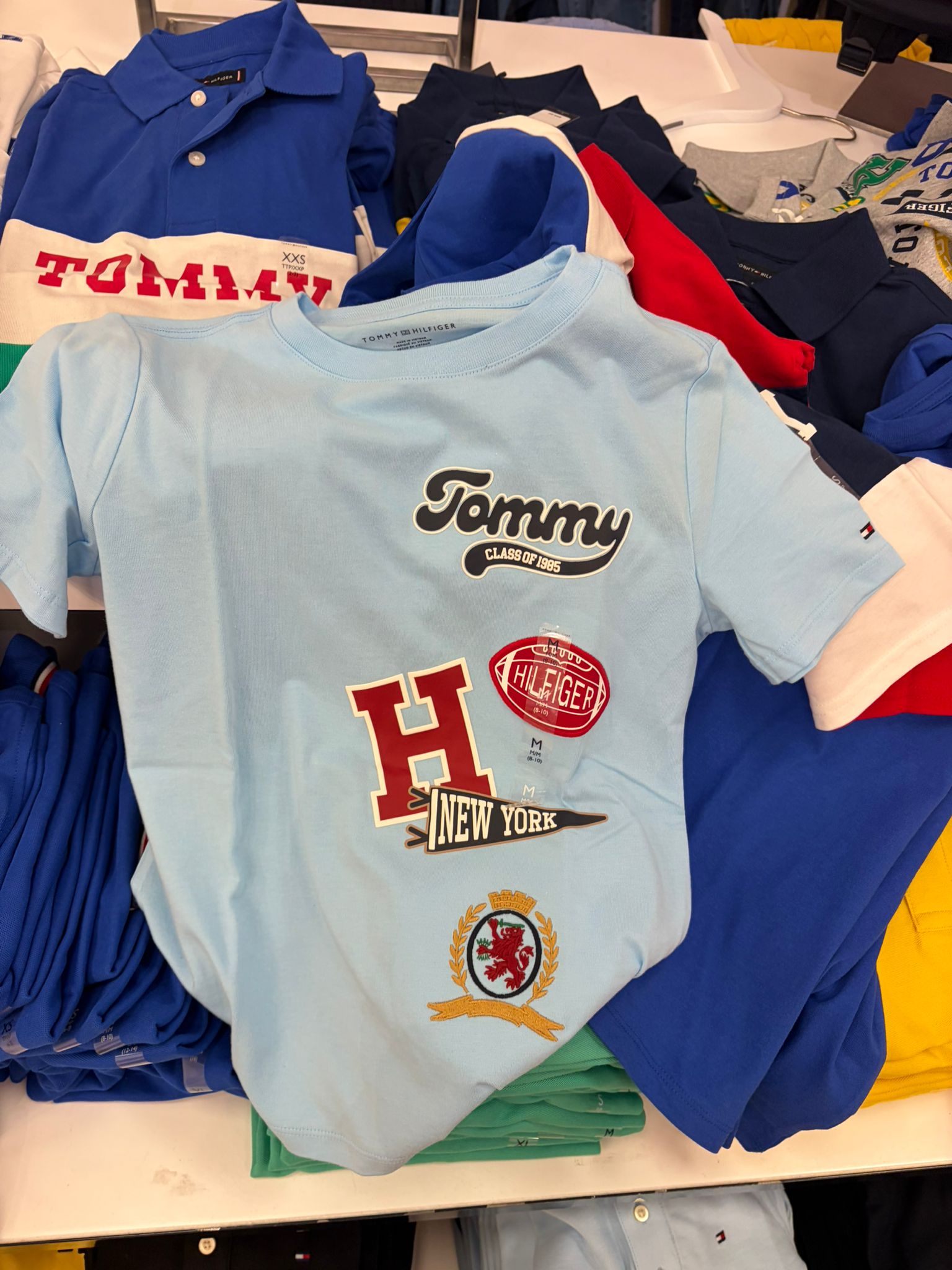 Boys' Tommy Graphic Regular Fit Cotton T-Shirt-Sail Blue
