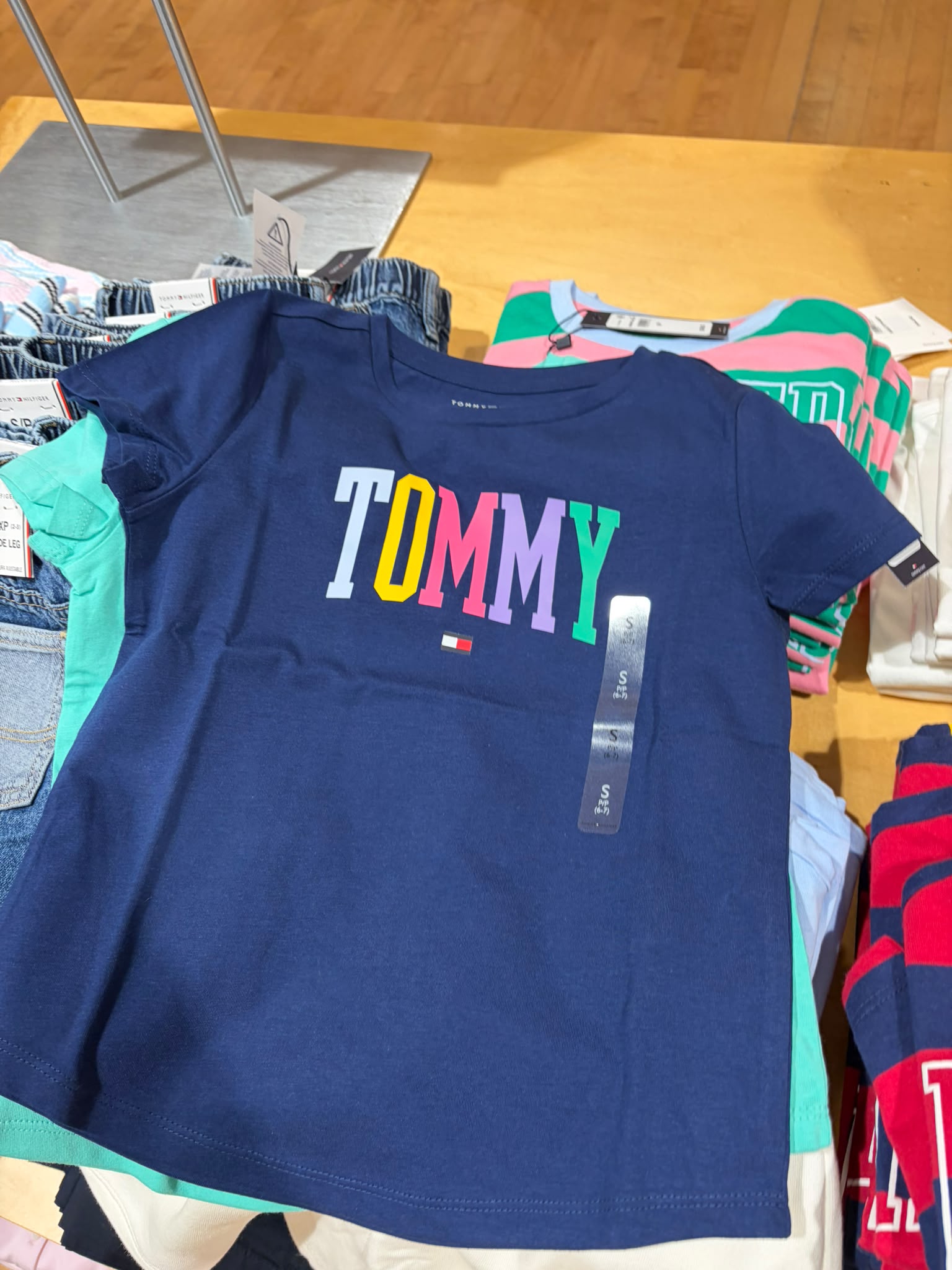 Girls' Tommy Logo T-Shirt-Preppy Navy