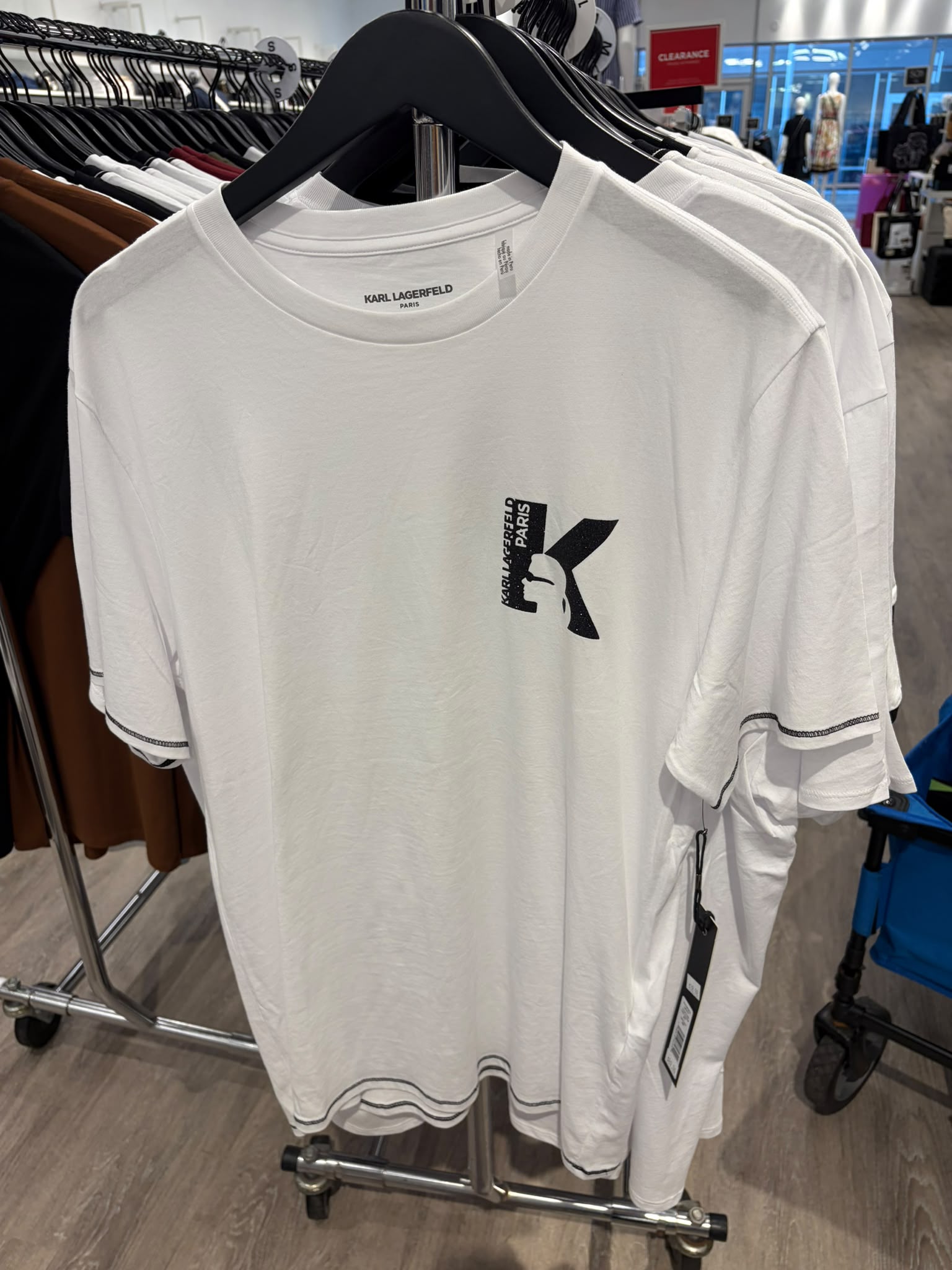 Karl Lagerfeld Men's K artwork T-shirt- White