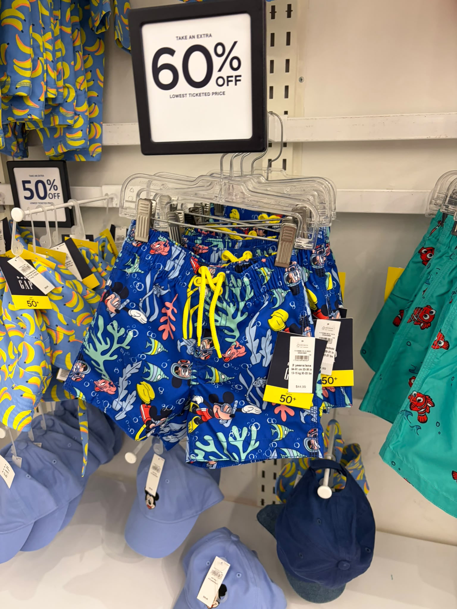 babyGap × Disney Swim Trunks-Admiral Blue Mickey