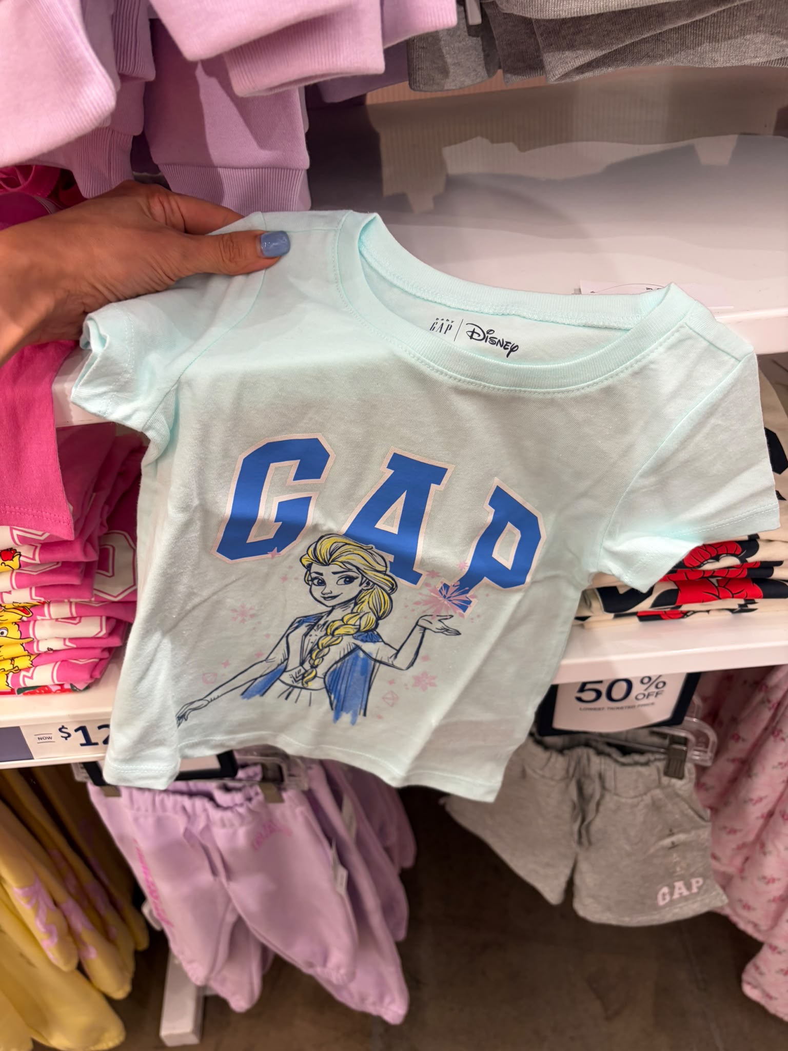 babyGap × Disney Frozen Logo T-Shirt-Elsa Air Blue