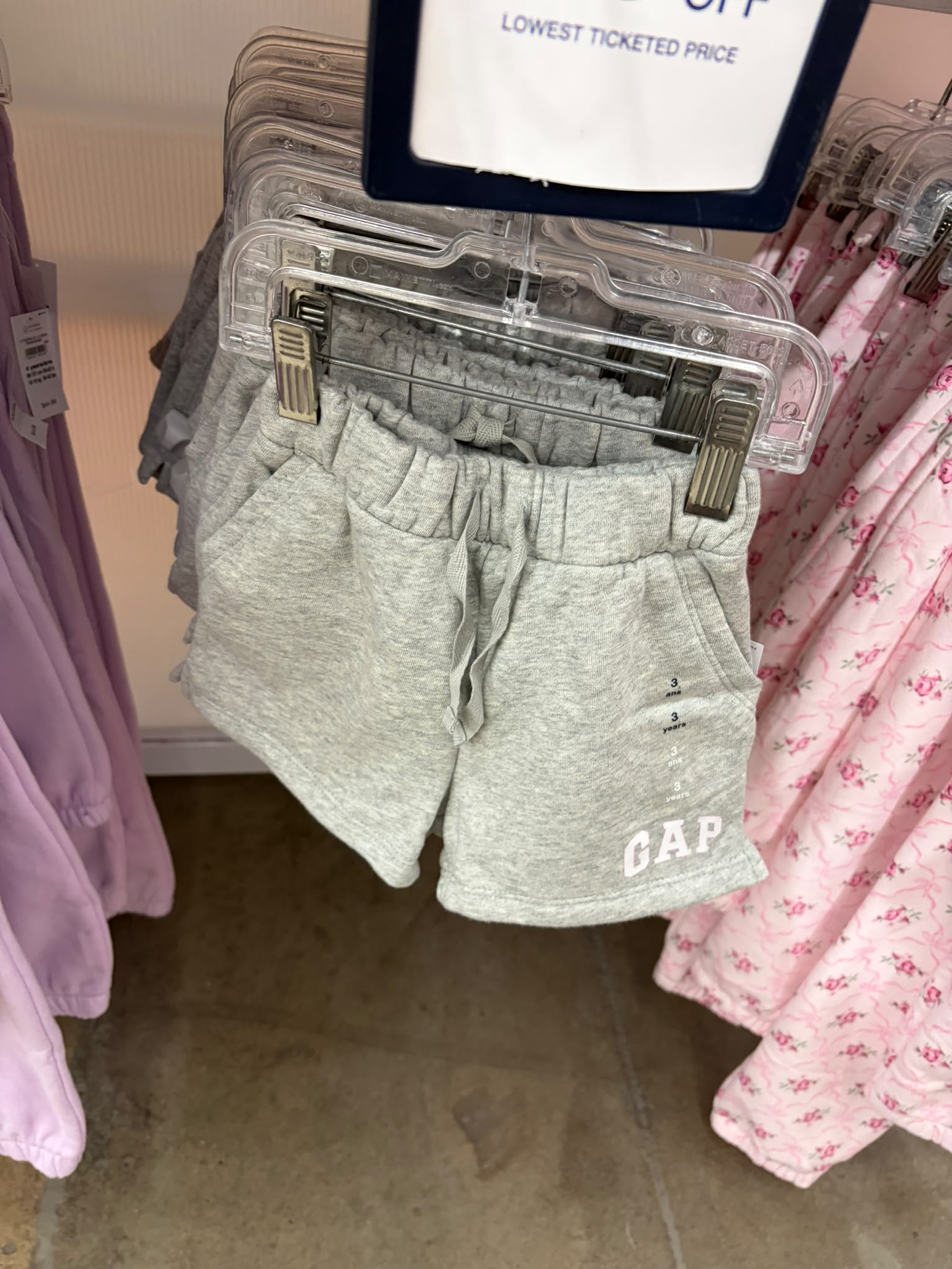babyGap × Disney Print Pull-On Shorts-Gray And White Marl