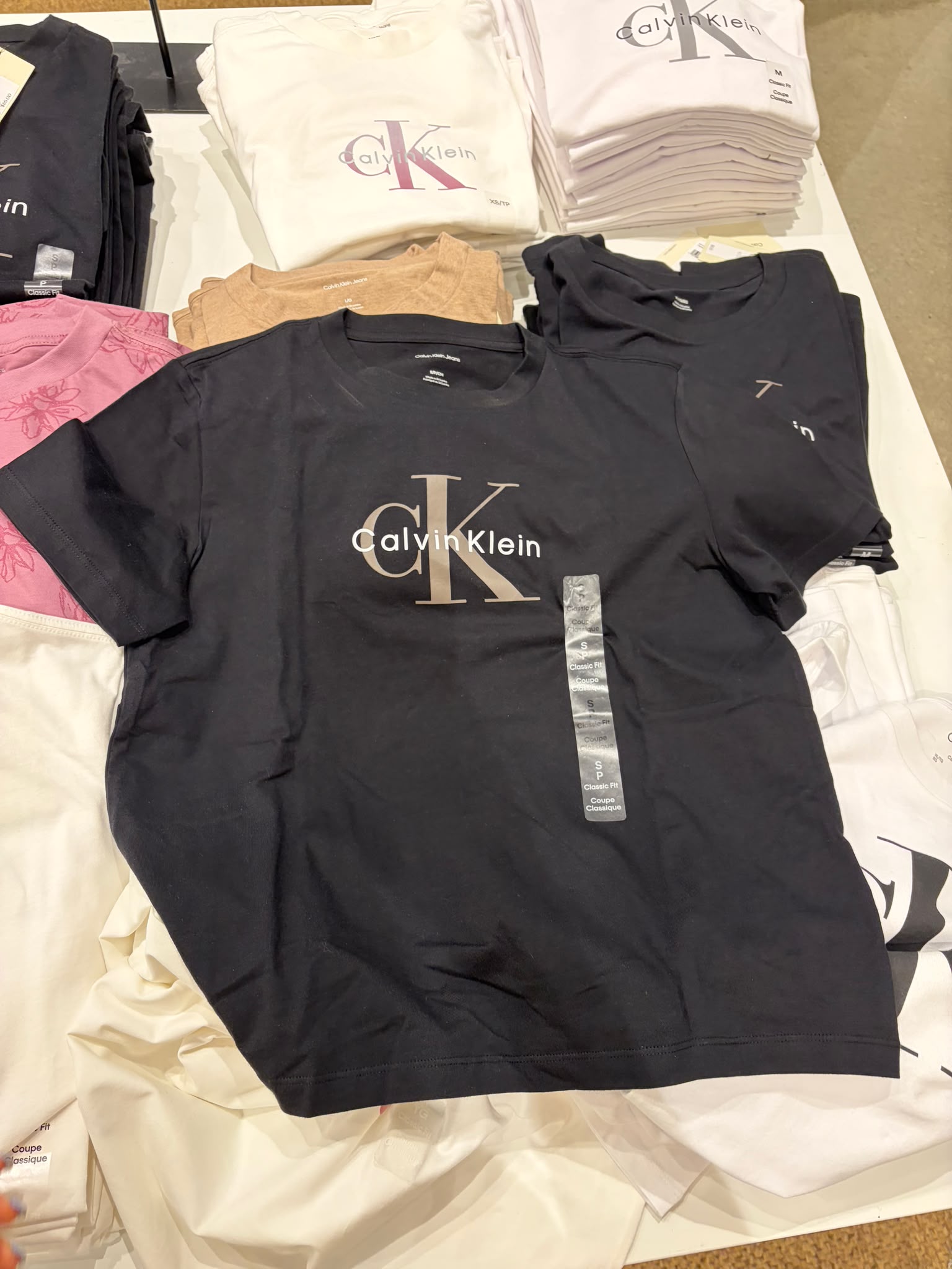 Calvin Klein Women's Monogram Logo T-Shirt- Black