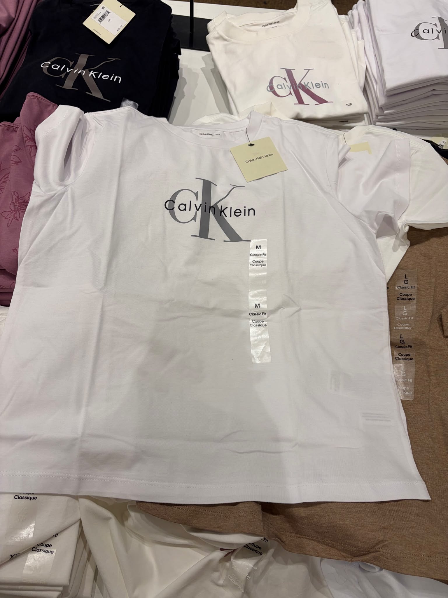Calvin Klein Women's Monogram Logo T-Shirt- White