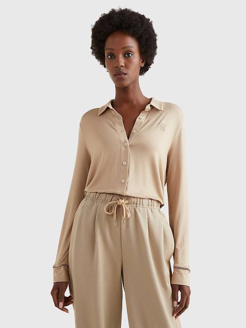 Women's Tommy Hilfiger Monogram Regular Fit Jersey Shirts