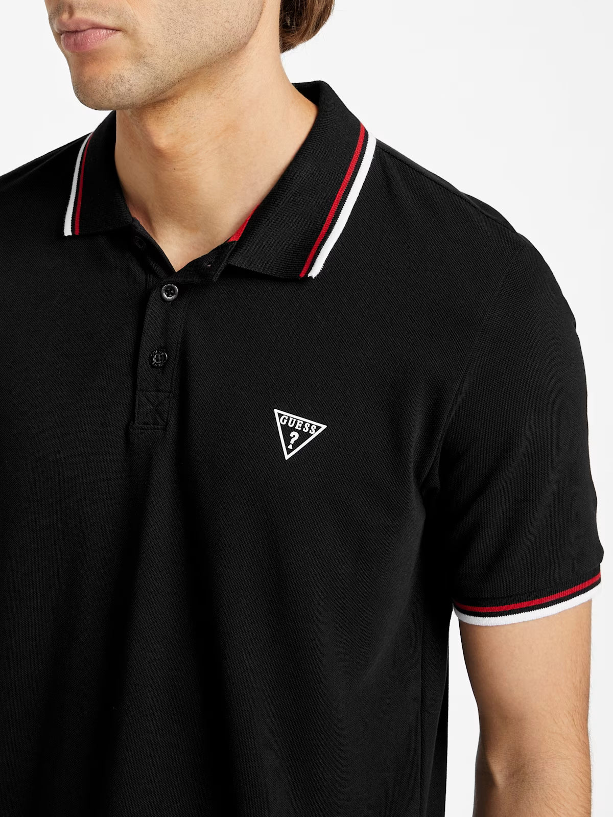 Guess Mens' Allen Polo/ BLACK