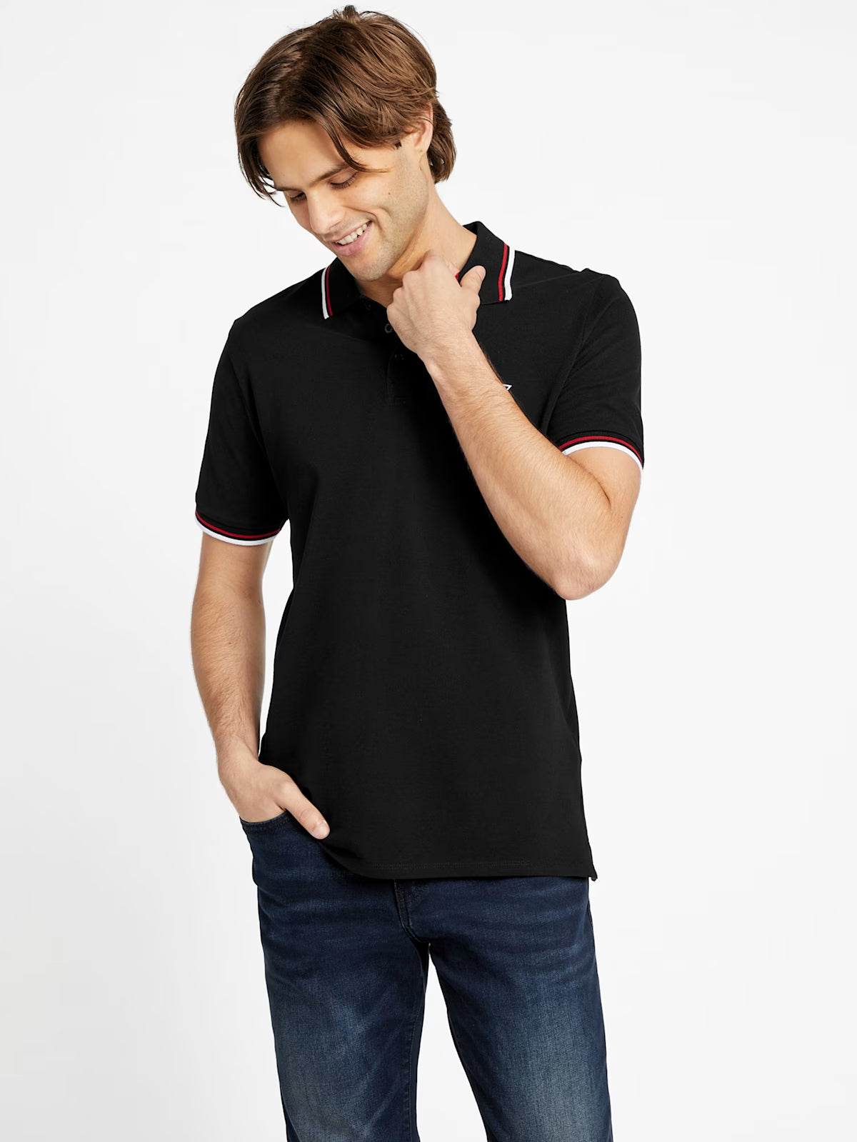 Guess Mens' Allen Polo/ BLACK