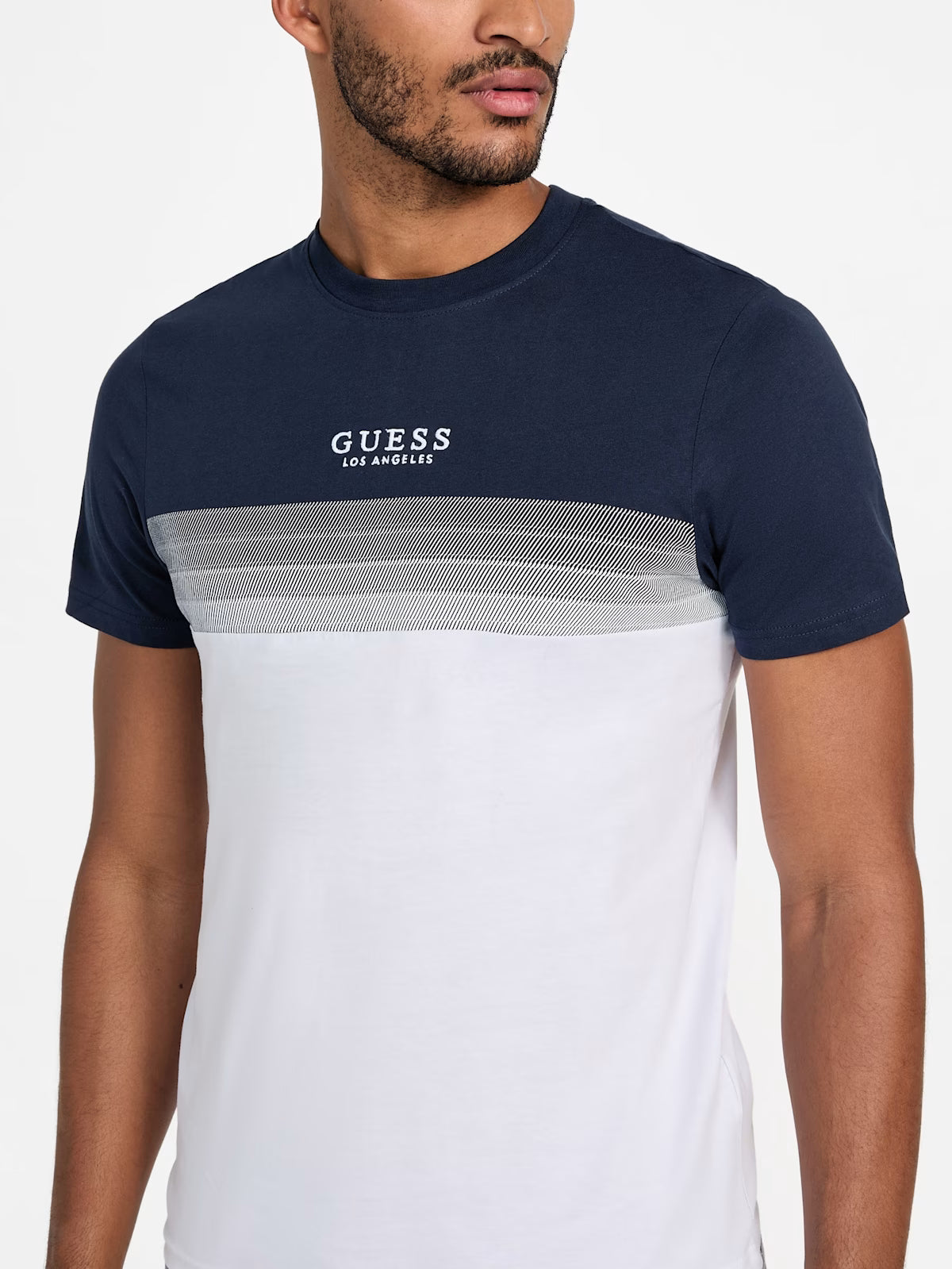 Mens' Guess Rami Color-Blocked Tee/ BLUE
