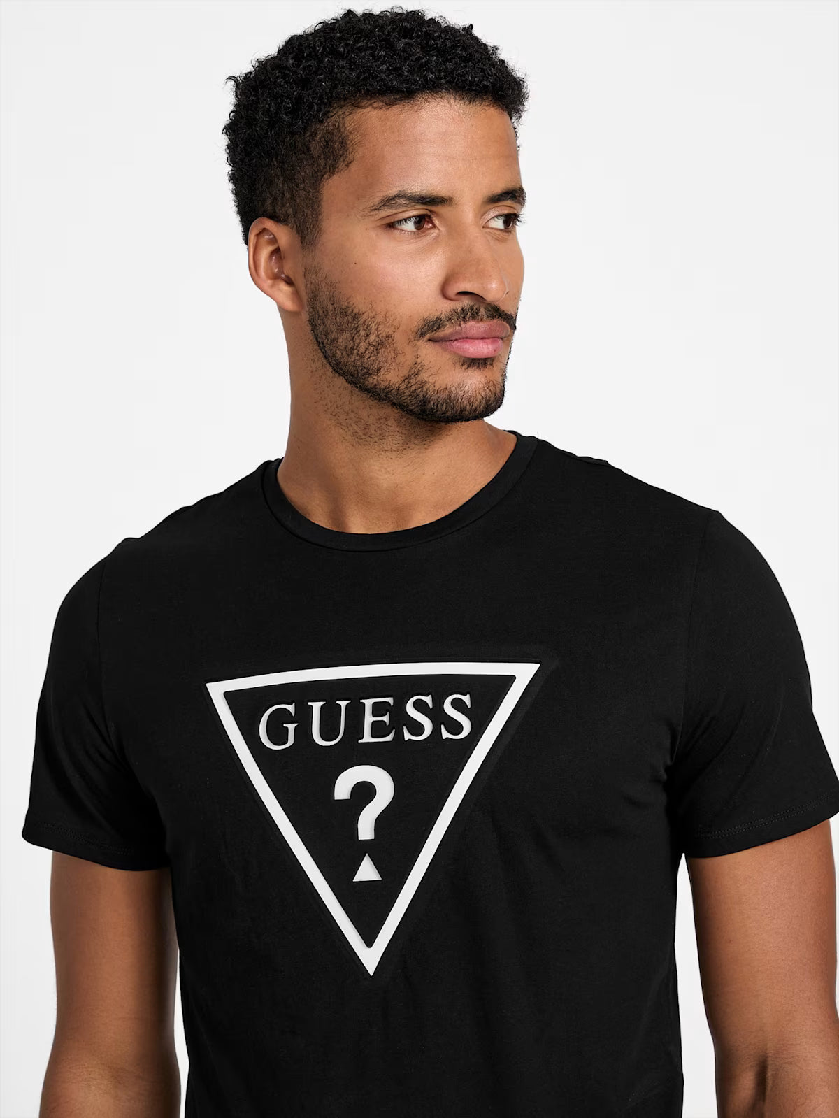 Guess Mens' Eco Kris Logo Tee / BLACK