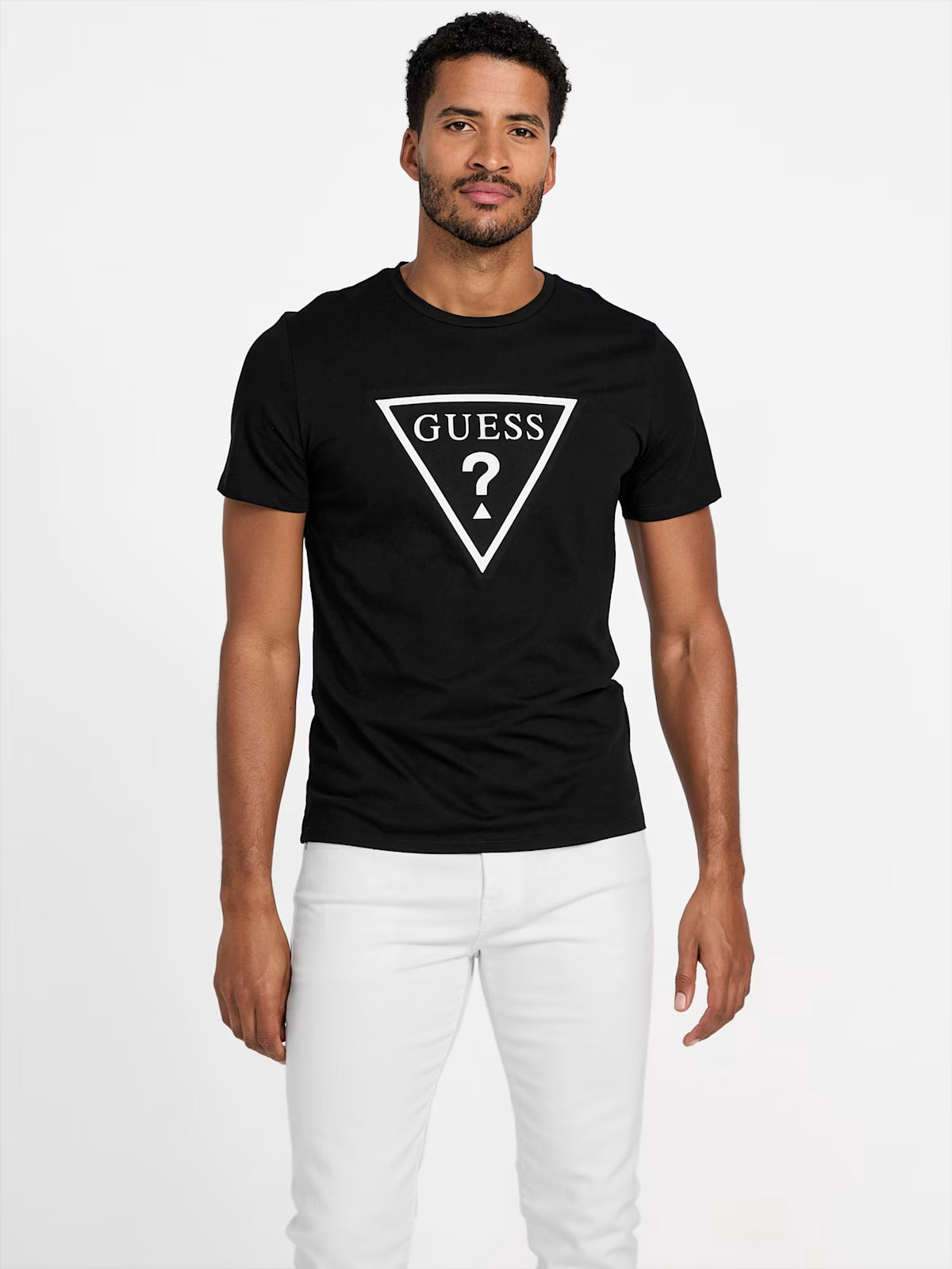 Guess Mens' Eco Kris Logo Tee / BLACK