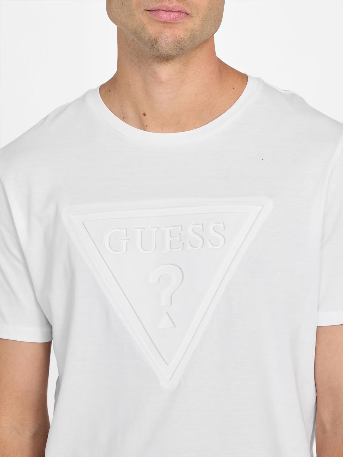 Guess Mens' Eco Kris Logo Tee / WHITE