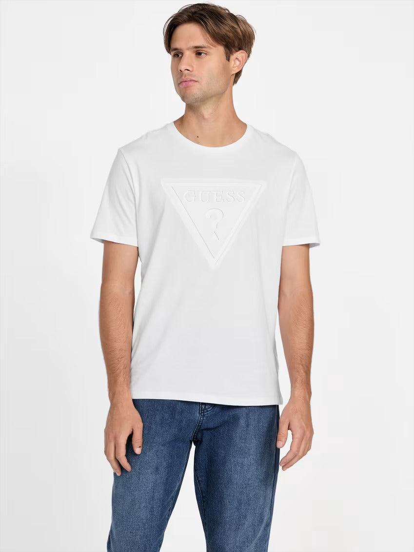 Guess Men Eco Kris Logo Tee/ WHITE
