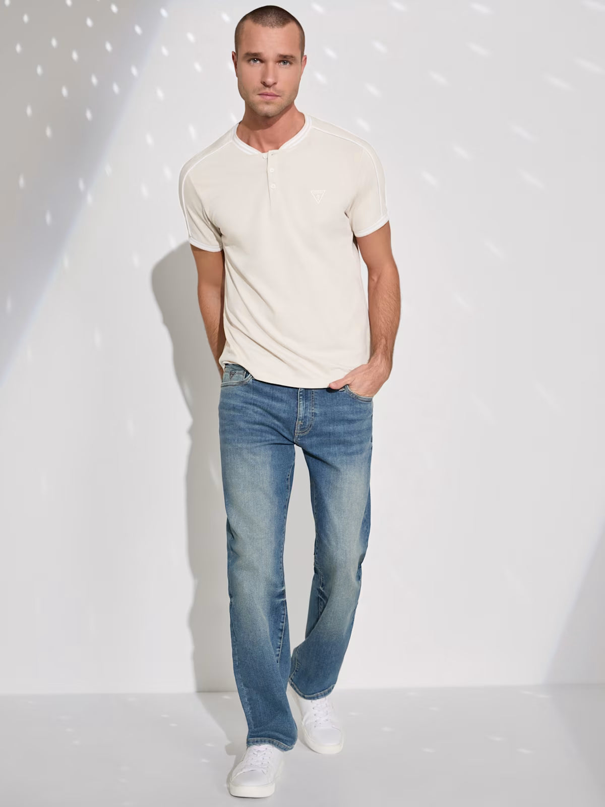 Guess Mens' Eco Jace Henley Tee