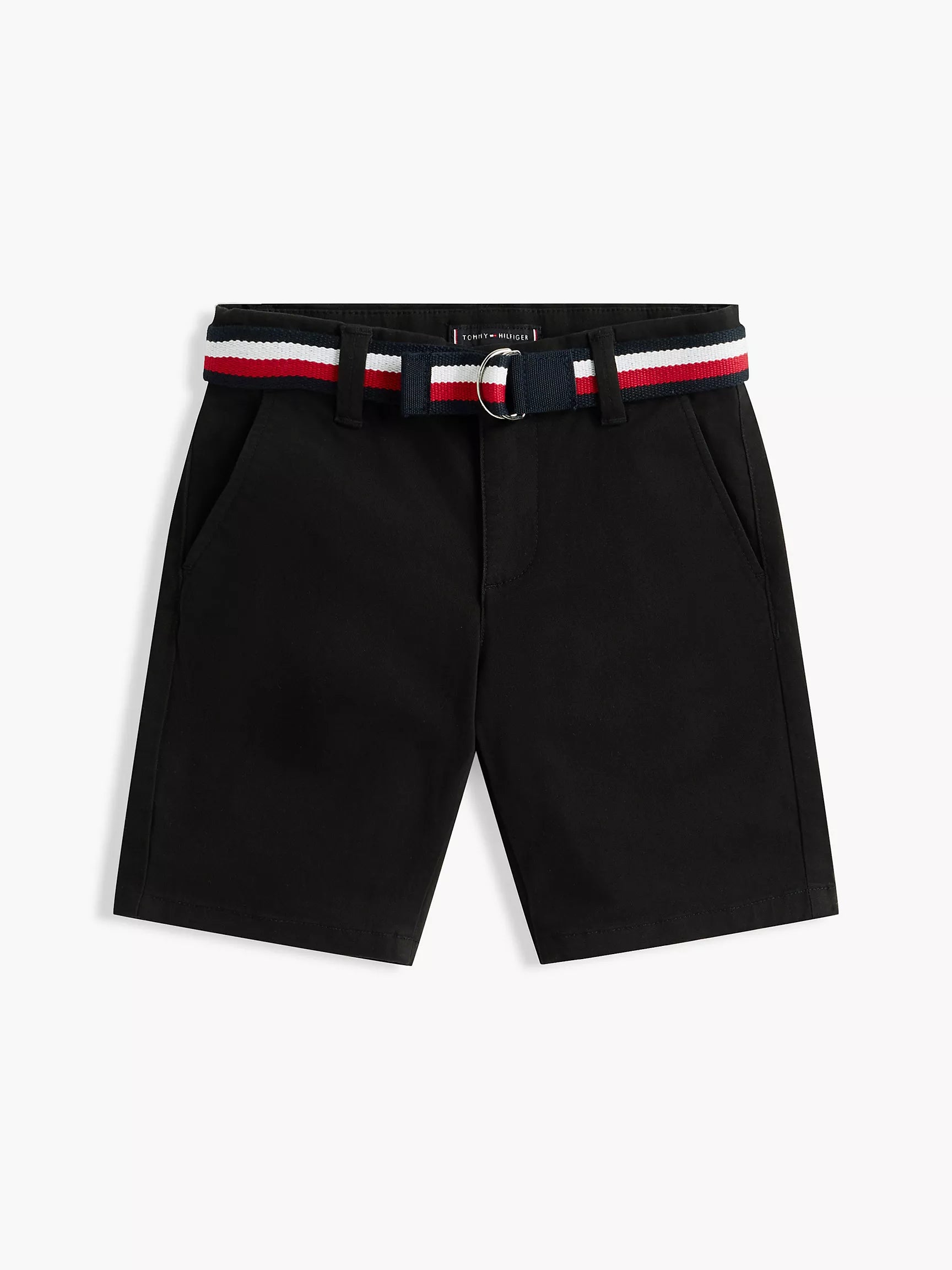 Kids' Belted Chino Short-Black