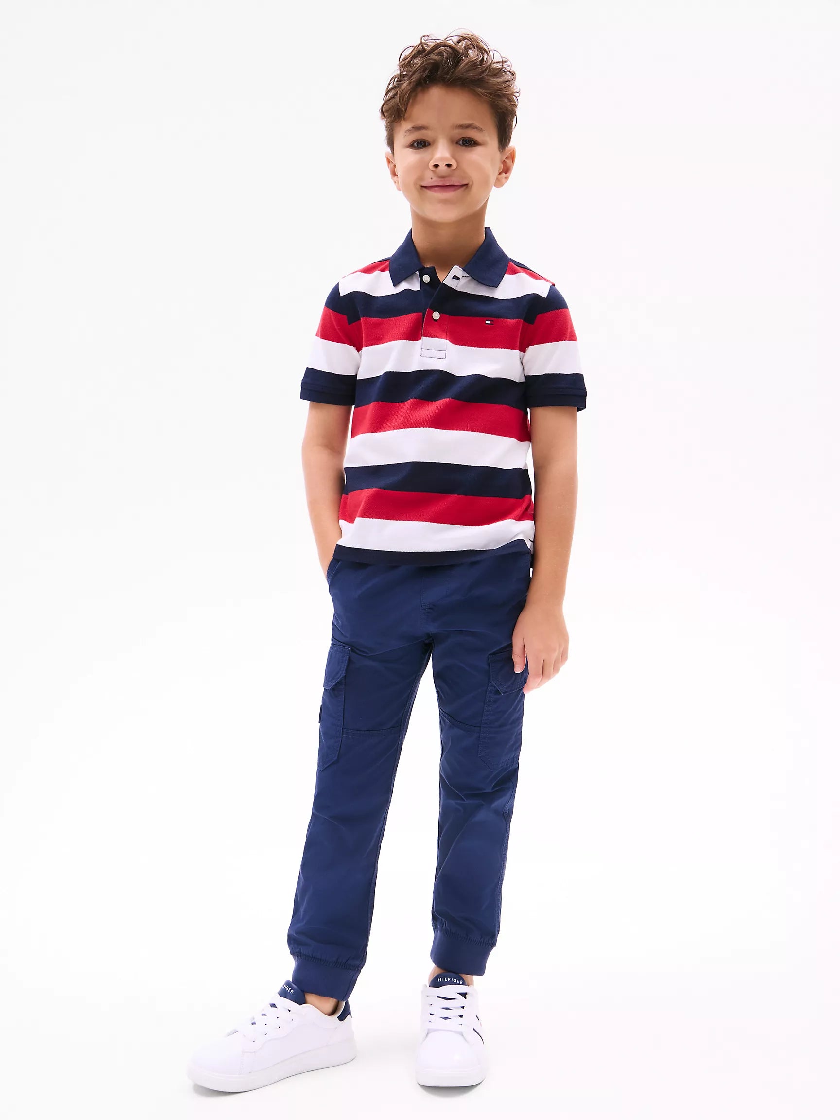 Boys' Tommy Hilfiger Block Stripe Polo
