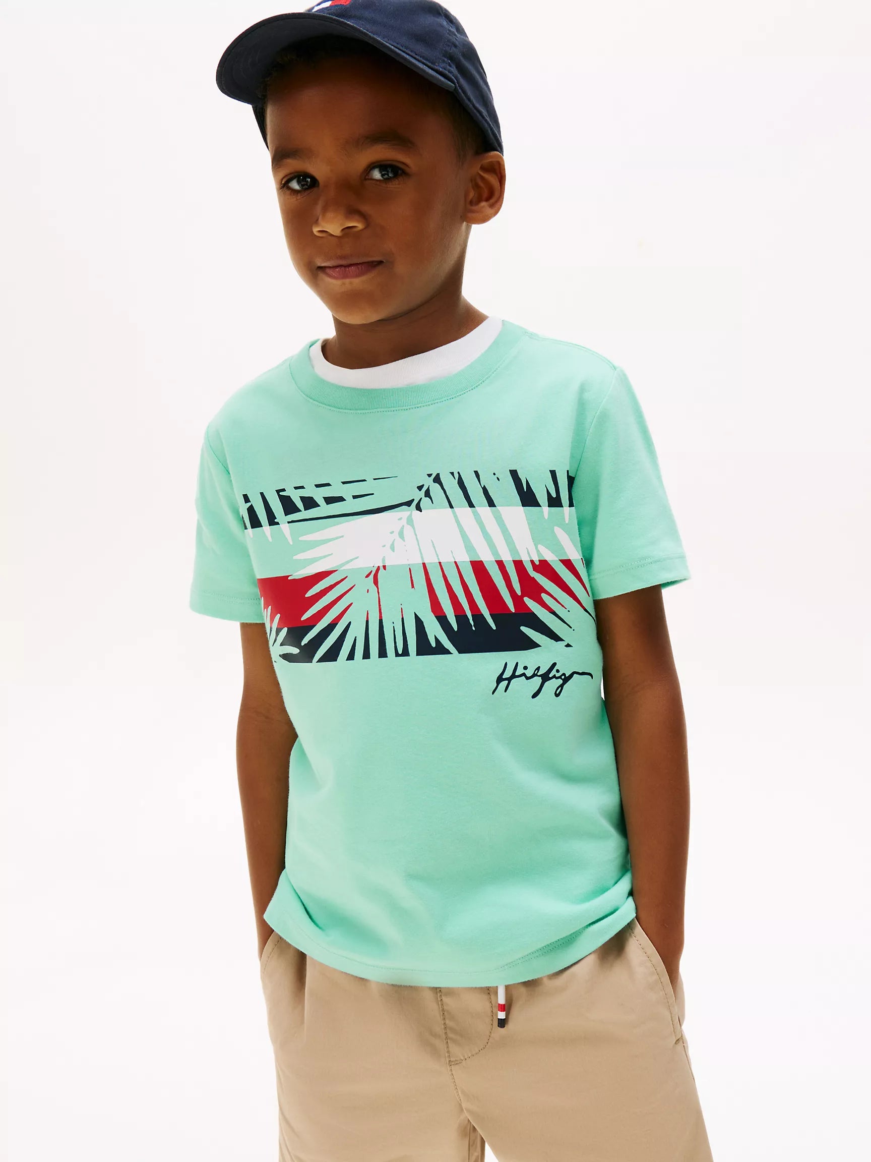 Boys' Tommy Palm Stripe T-Shirt
