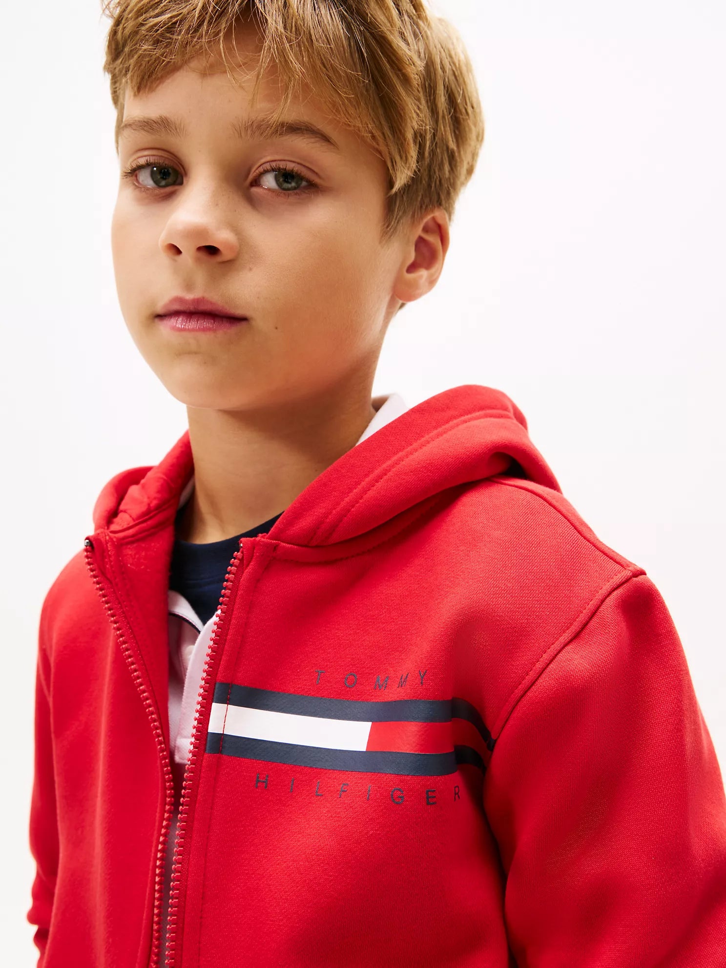 Boys Tommy Logo Zip Hoodie