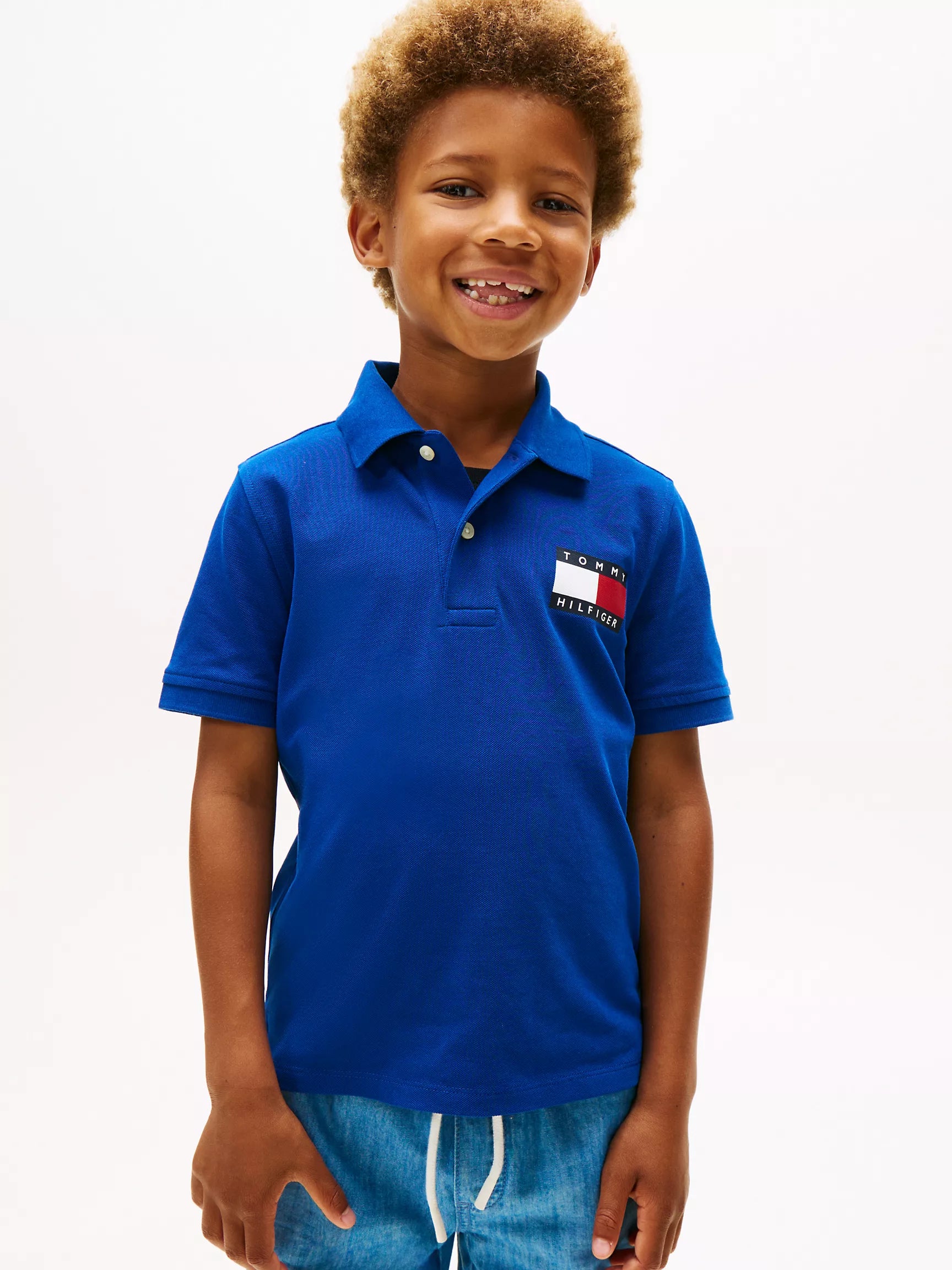 Boys' Tommy Flag Graphic Polo/
